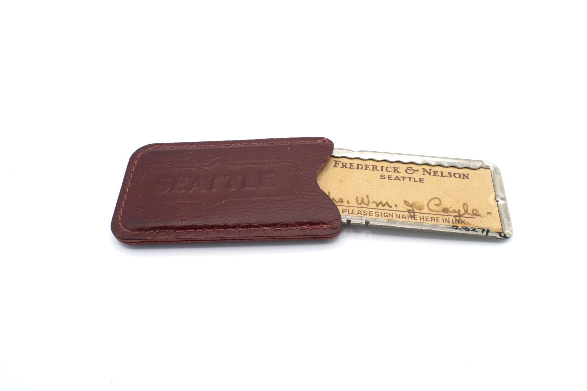 Image of Frederick & Nelson store card, Charge-a-Plate, ca. 1940