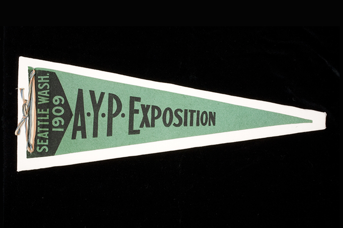 Image of Commemorative pennant from the Alaska-Yukon-Pacific Exposition (AYPE), 1909