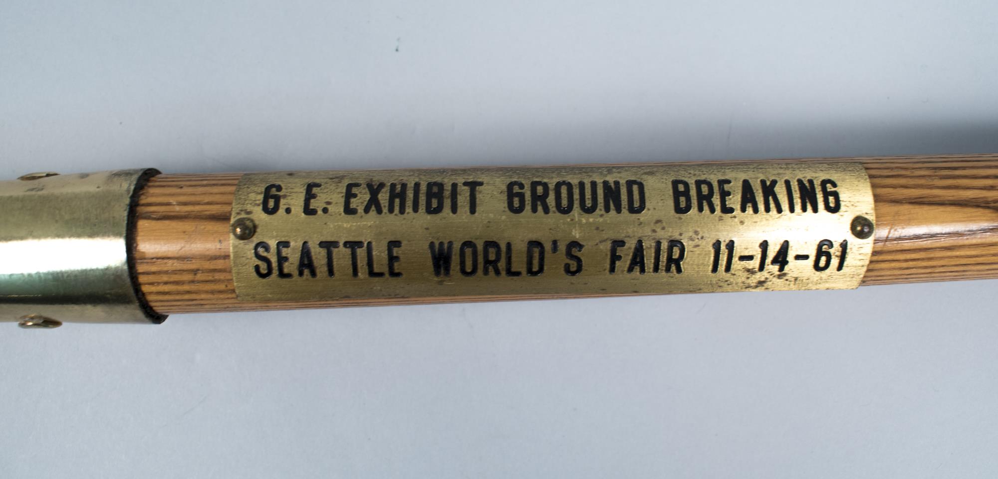 Image of Groundbreaking shovel from the Century 21 Seattle World's Fair, 1961