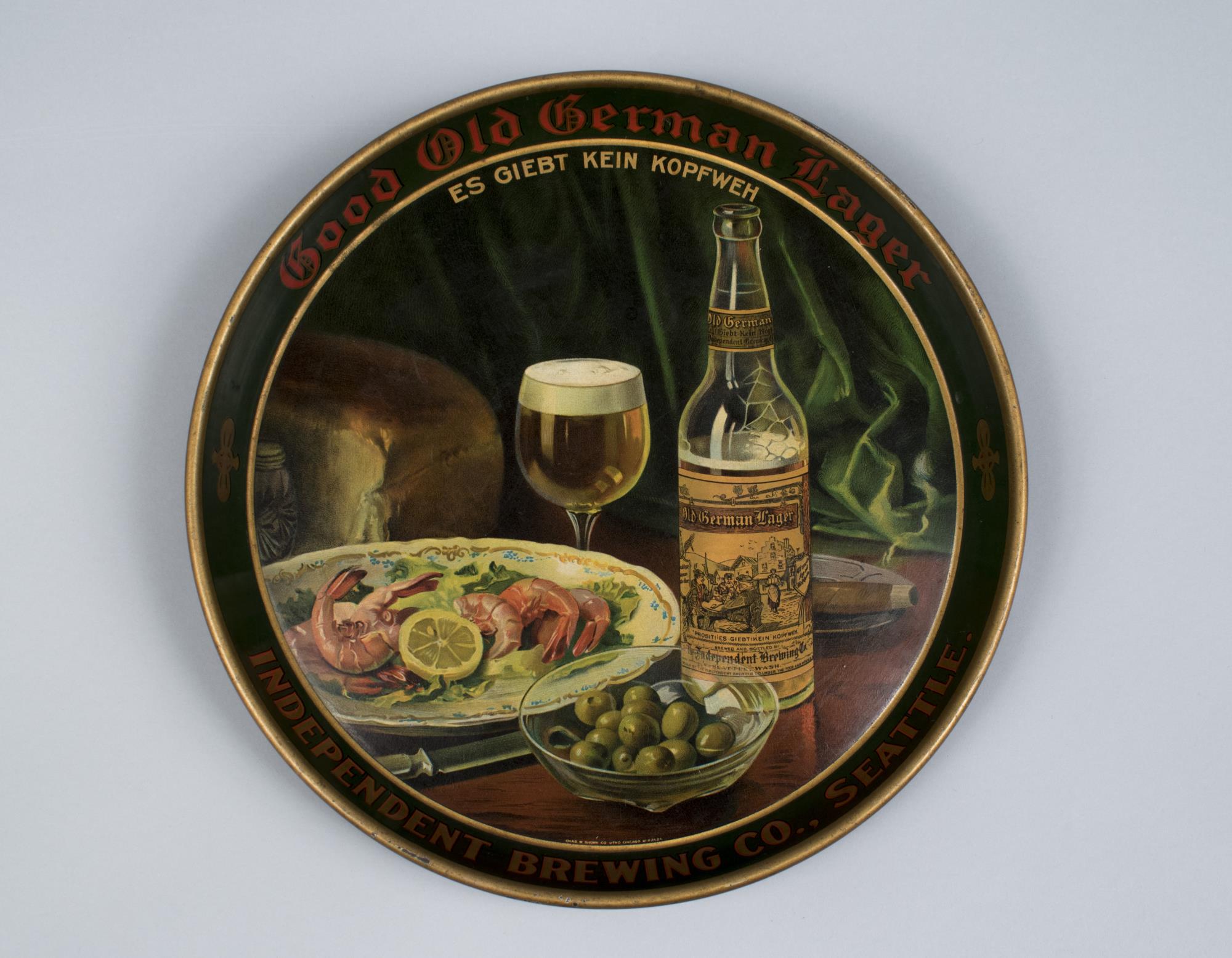 Image of Beer tray from Independent Brewing Company, Seattle, ca. 1903-1915
