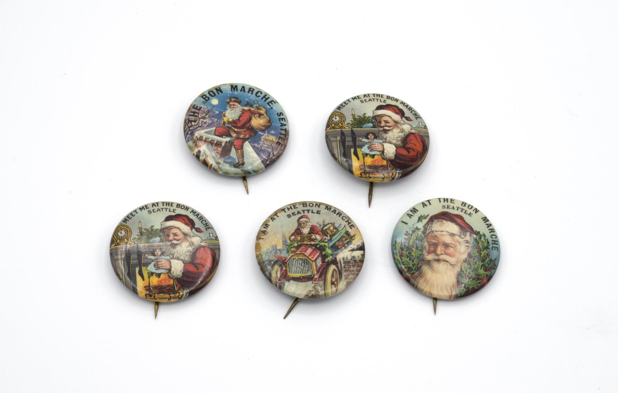 Image of The Bon Marché Christmas buttons, ca. 1950