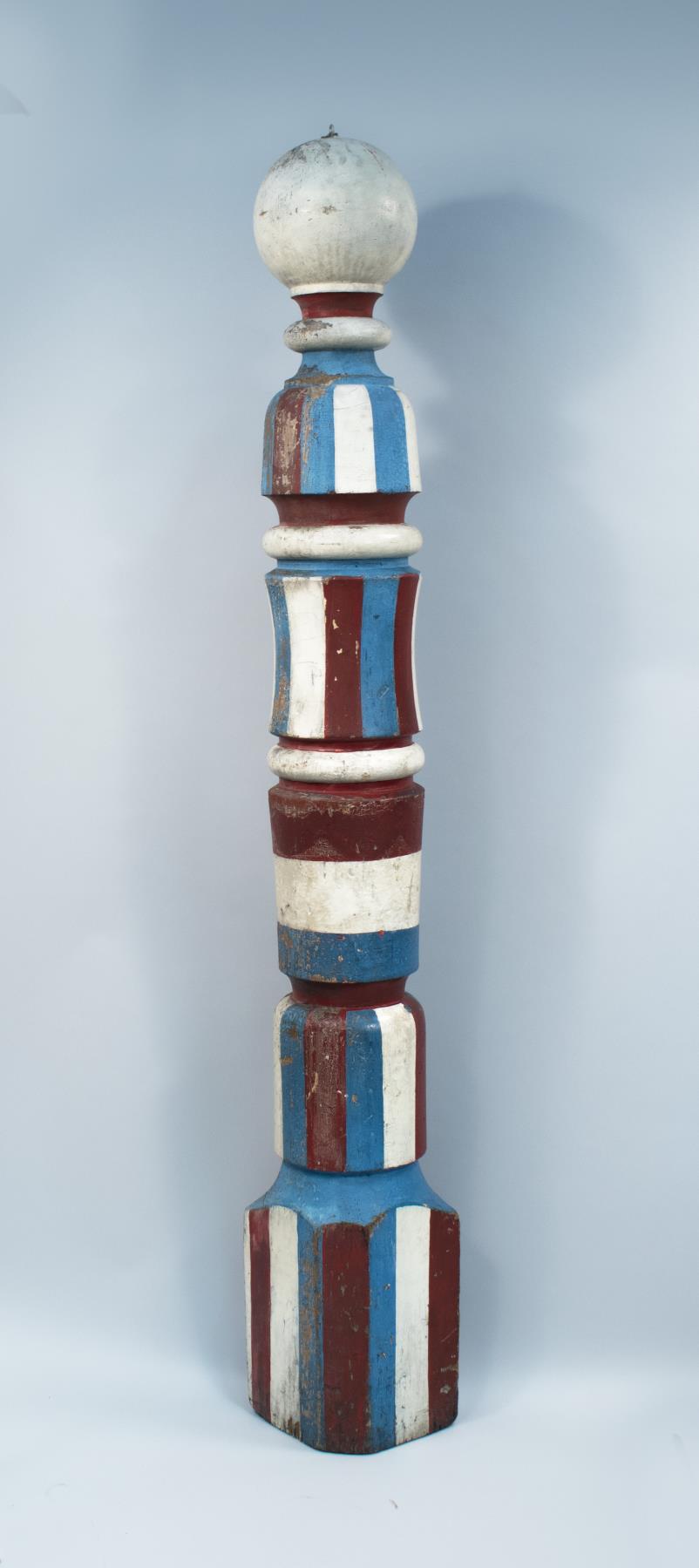 Image of Barber pole from Franz Fischer's shop in Seattle, 1928