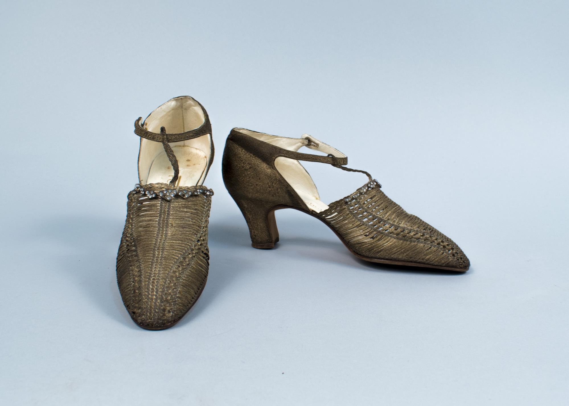 Image of Pair of evening slippers, ca. 1920-1930s