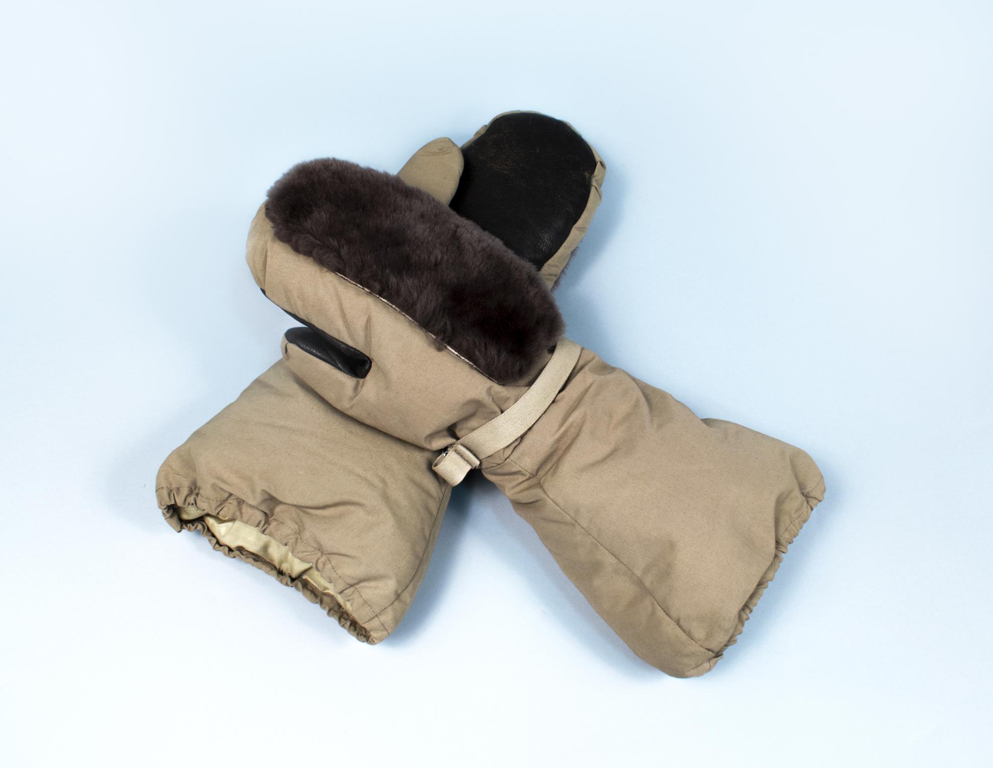 Image of Eddie Bauer brand insulated mittens, ca. 1963