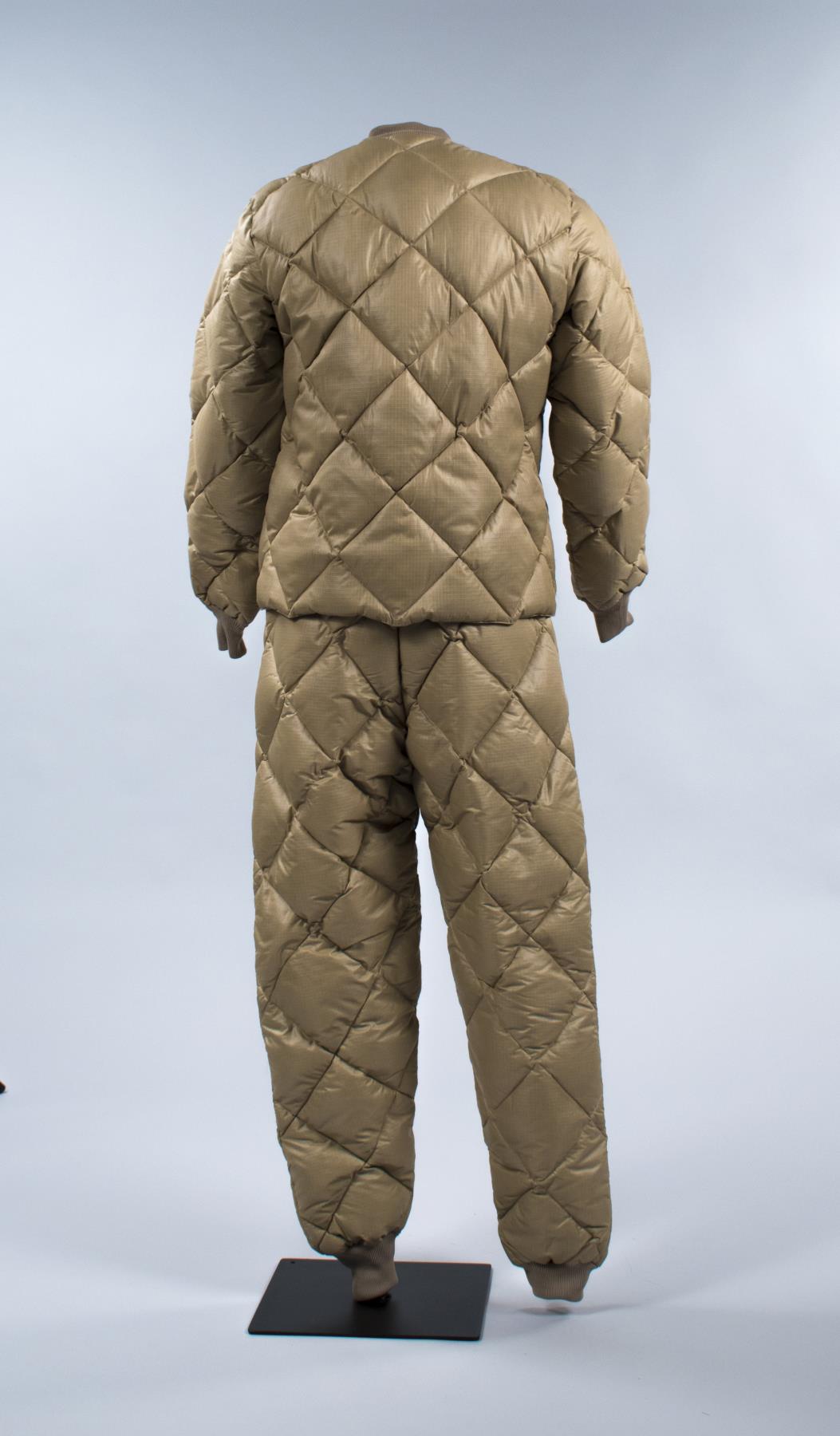 Image of Eddie Bauer goose-down insulated jacket and pants, 1940s-1960s