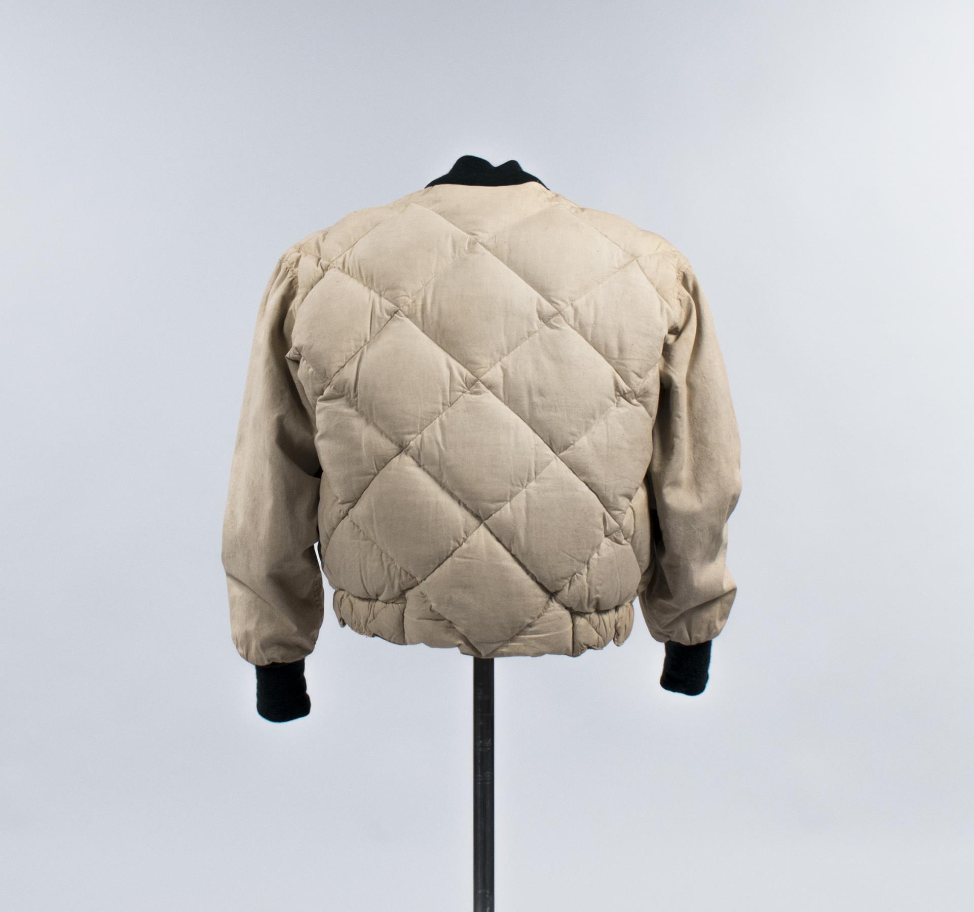 First goose-down insulated jacket made by Eddie Bauer, 1936