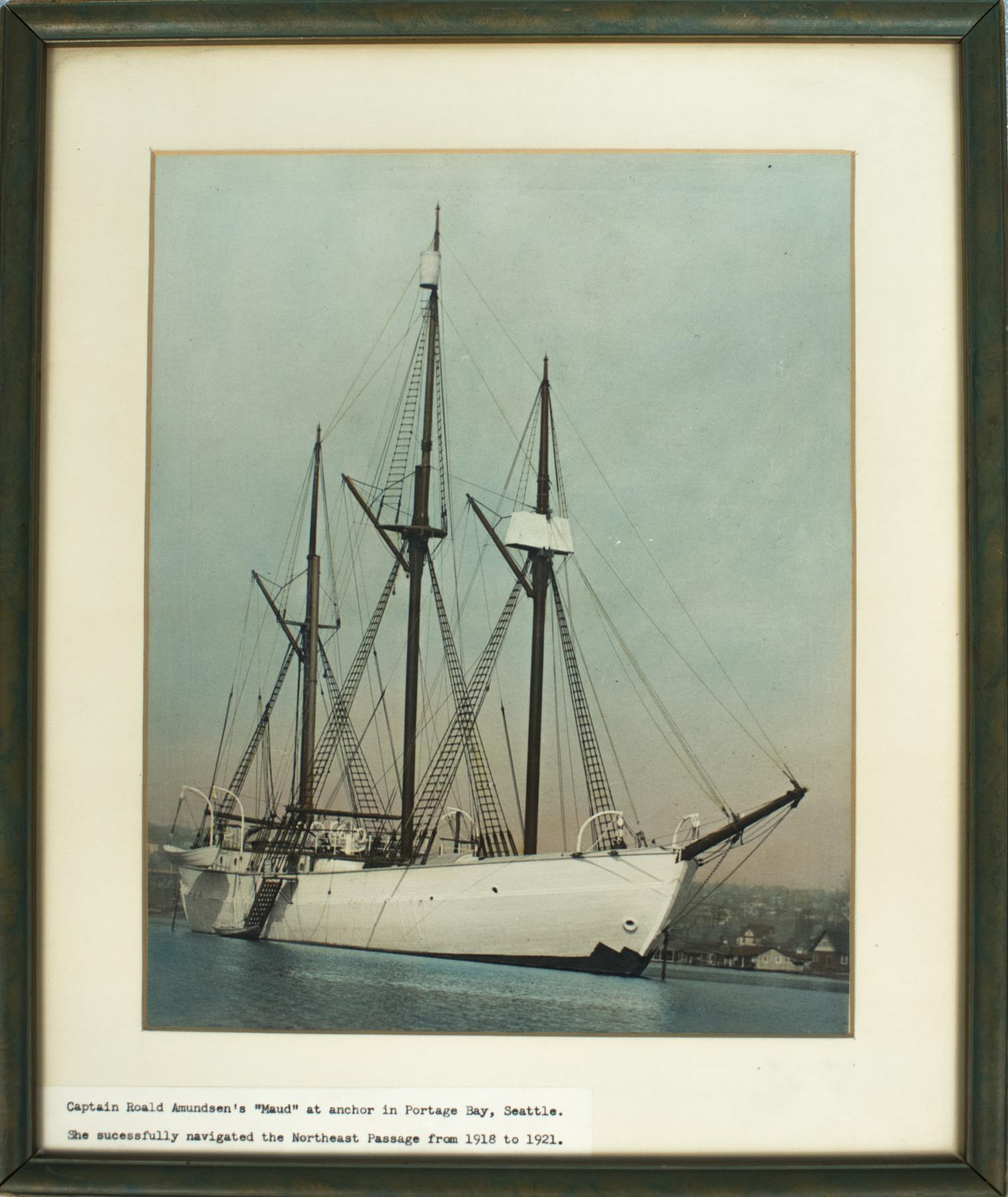 Image of Photograph of schooner Maud, Captain Roald Amundsen's vessel, 1918-1921
