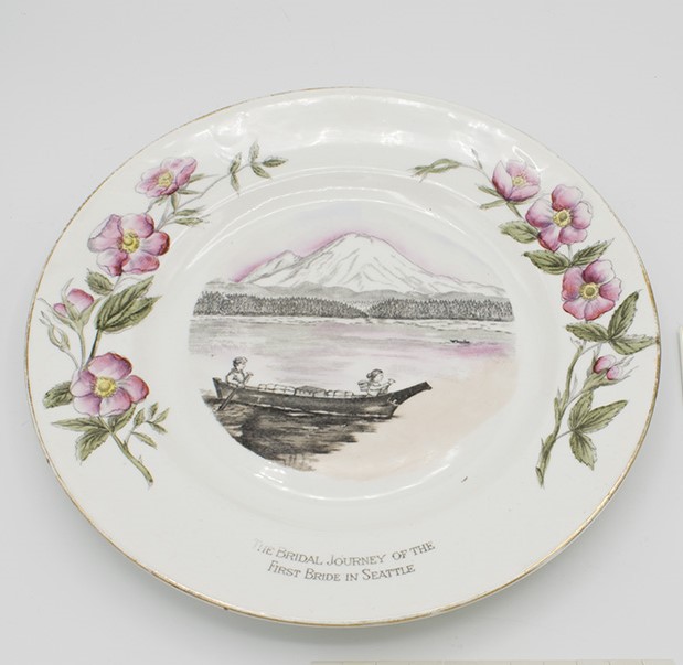 Image of Plate with Sweet Briar Bride pattern, ca. 1903