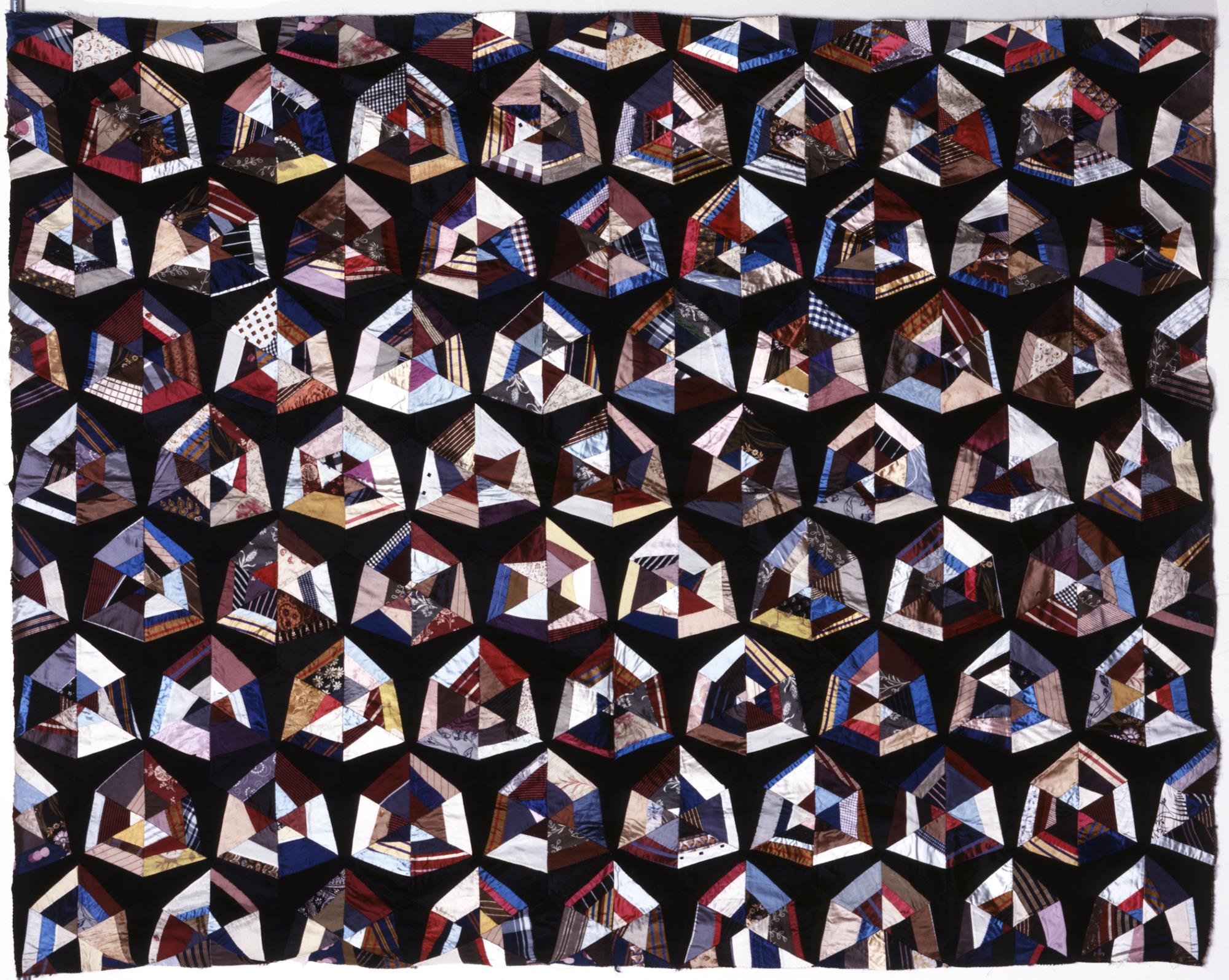 Image of Pieced crazy quilt top, 1890-1900