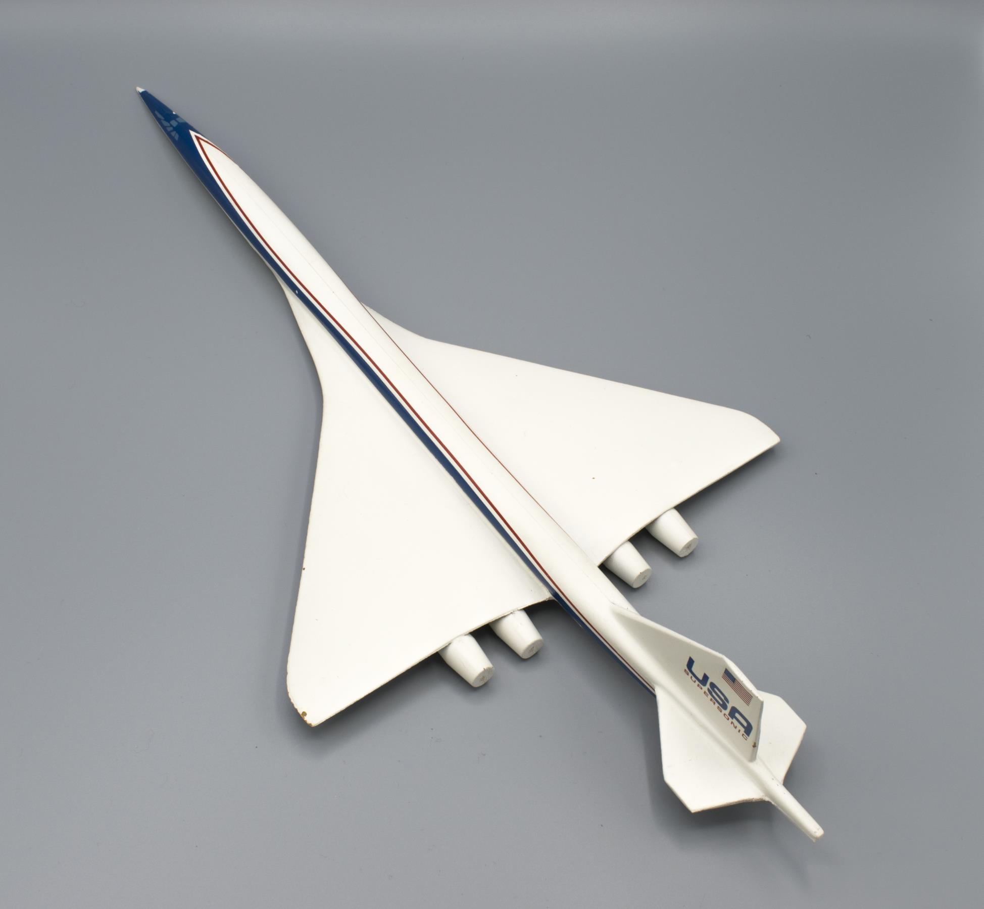 Image of Model, Boeing 2707 Supersonic Transport (SST) airplane, ca. 1965