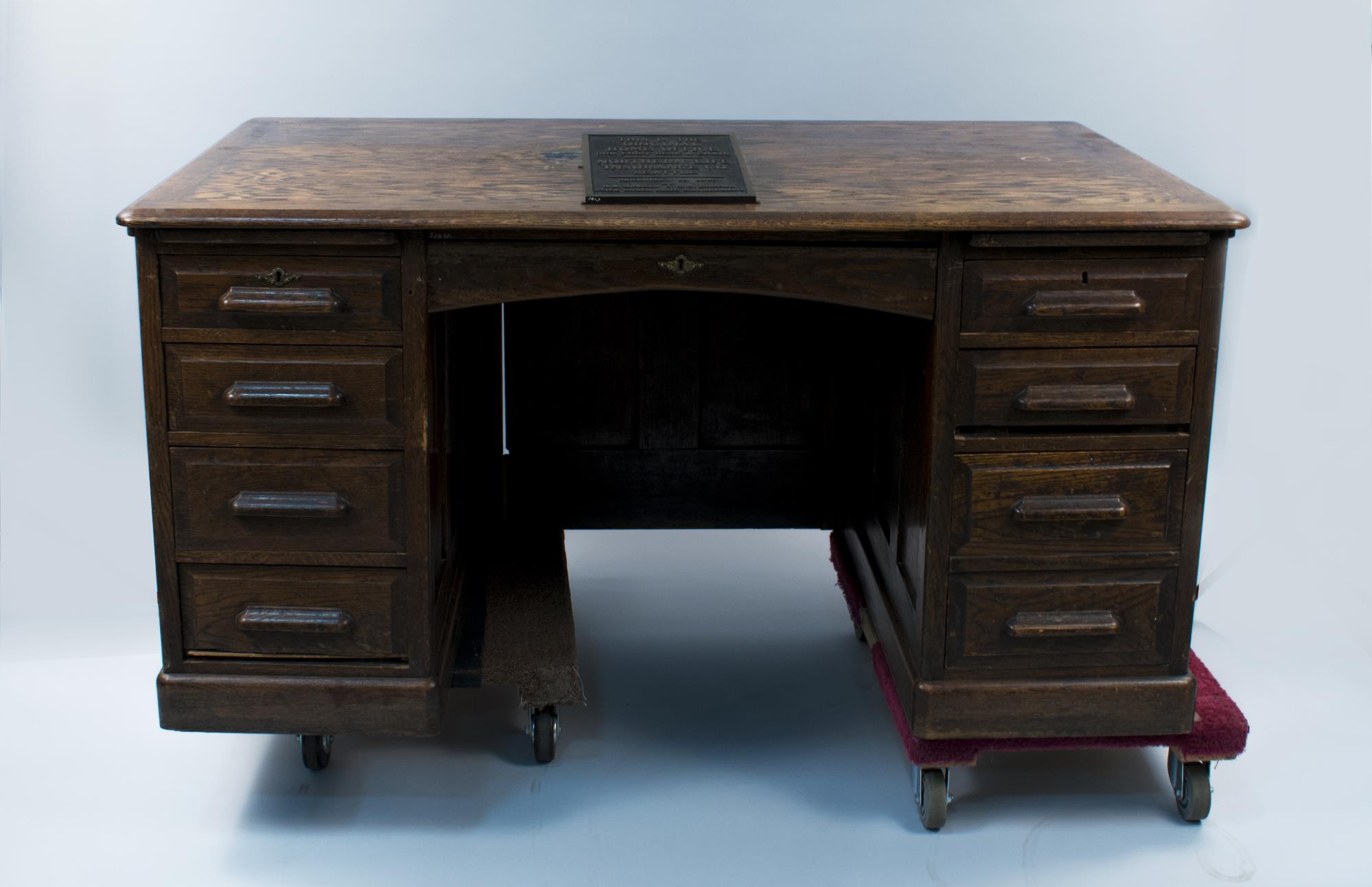 Image of Office desk from Northern Life Insurance Company in Seattle, ca. 1906