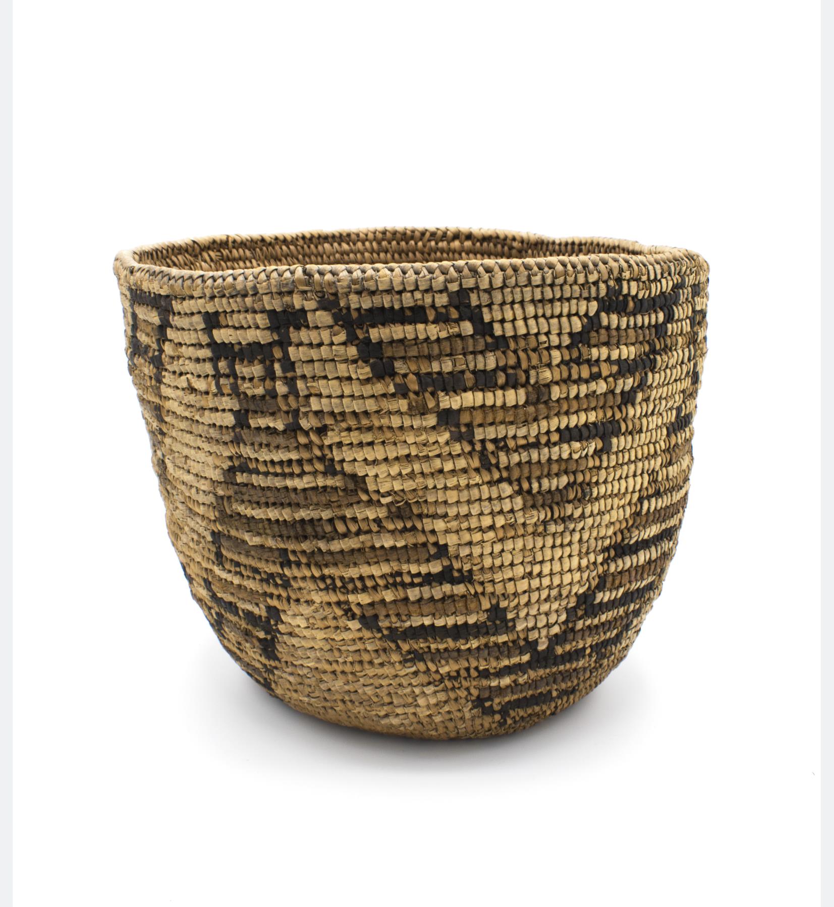 Image of Coiled cedar basket, Skokomish, ca. 1900