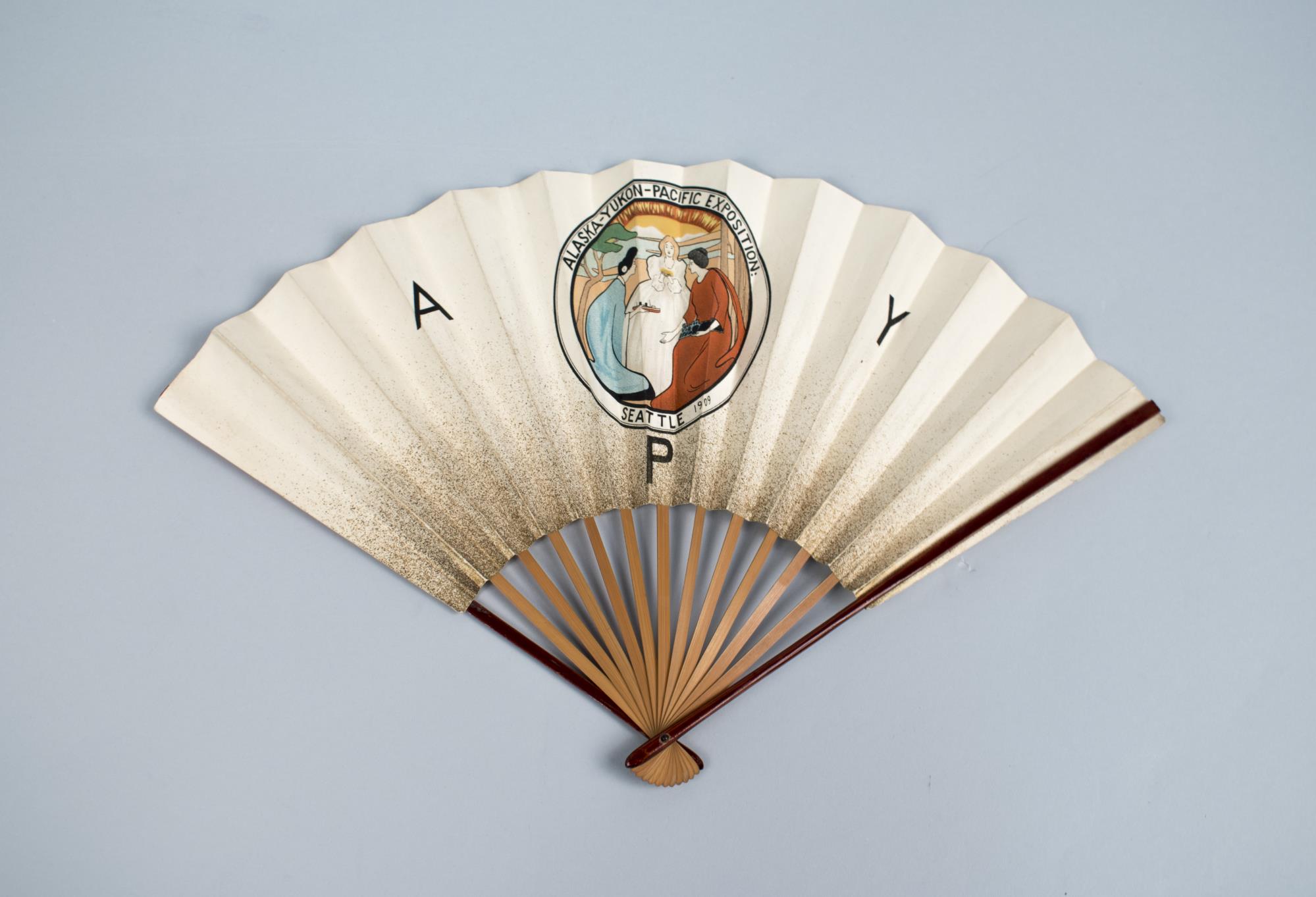 Image of Souvenir fan from the Alaska-Yukon-Pacific Exposition (AYPE) celebrating Japan Day, September 4, 1909