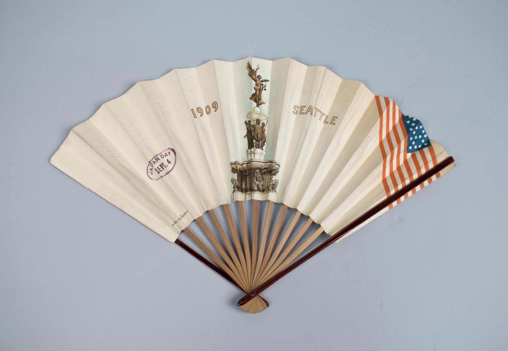 Image of Souvenir fan from the Alaska-Yukon-Pacific Exposition (AYPE) celebrating Japan Day, September 4, 1909