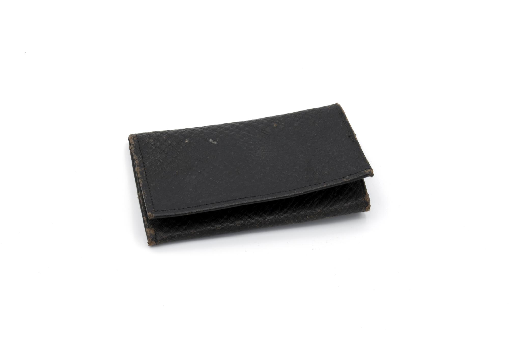 Image of Black leather wallet, ca. 1890s
