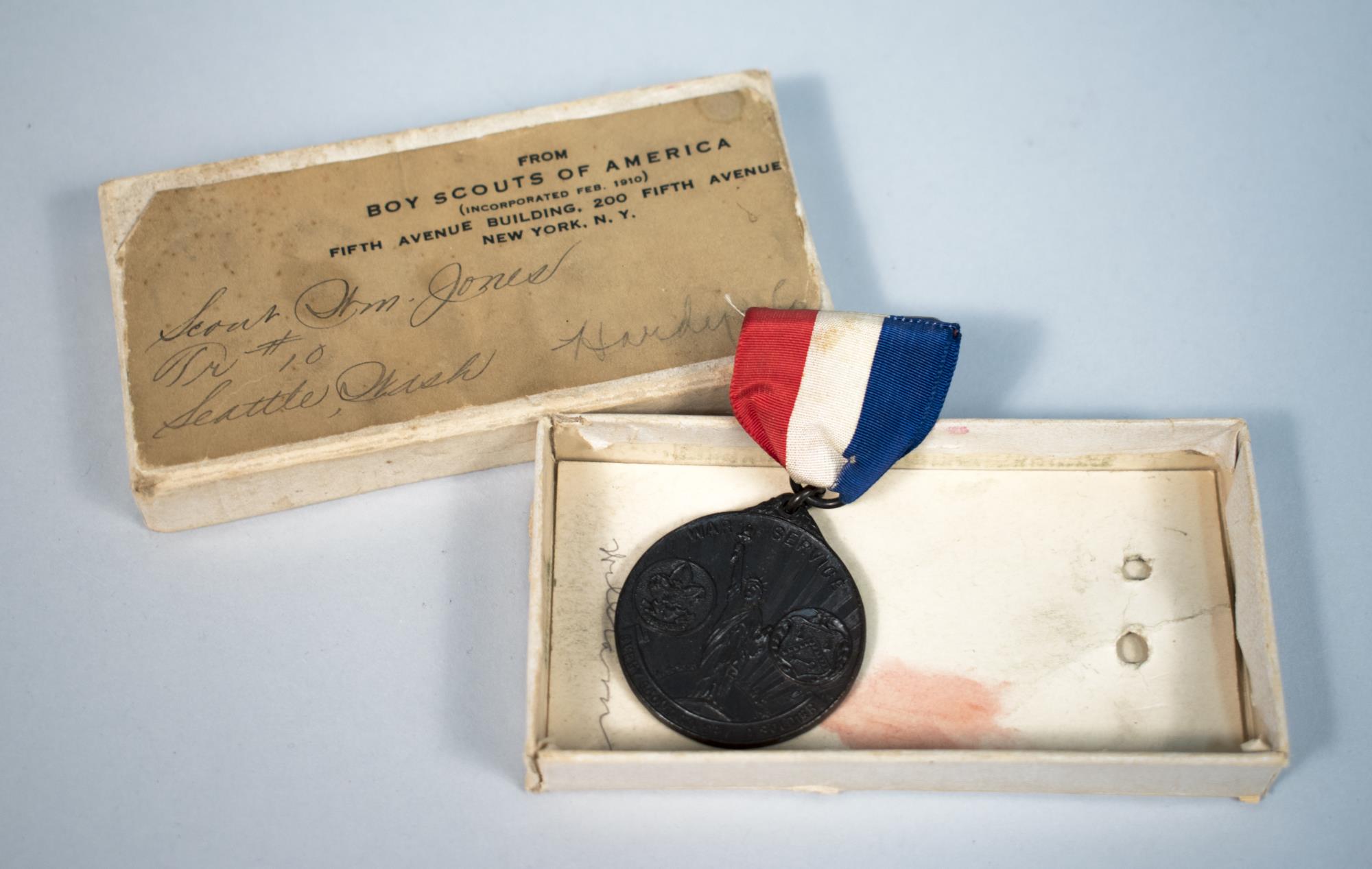Image of Boy Scout pin from the Treasury Department, 1917