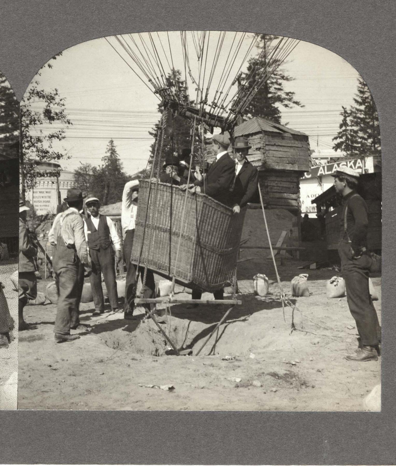 Image of Passengers in balloon at Alaska-Yukon-Pacific Exposition, Seattle, 1909