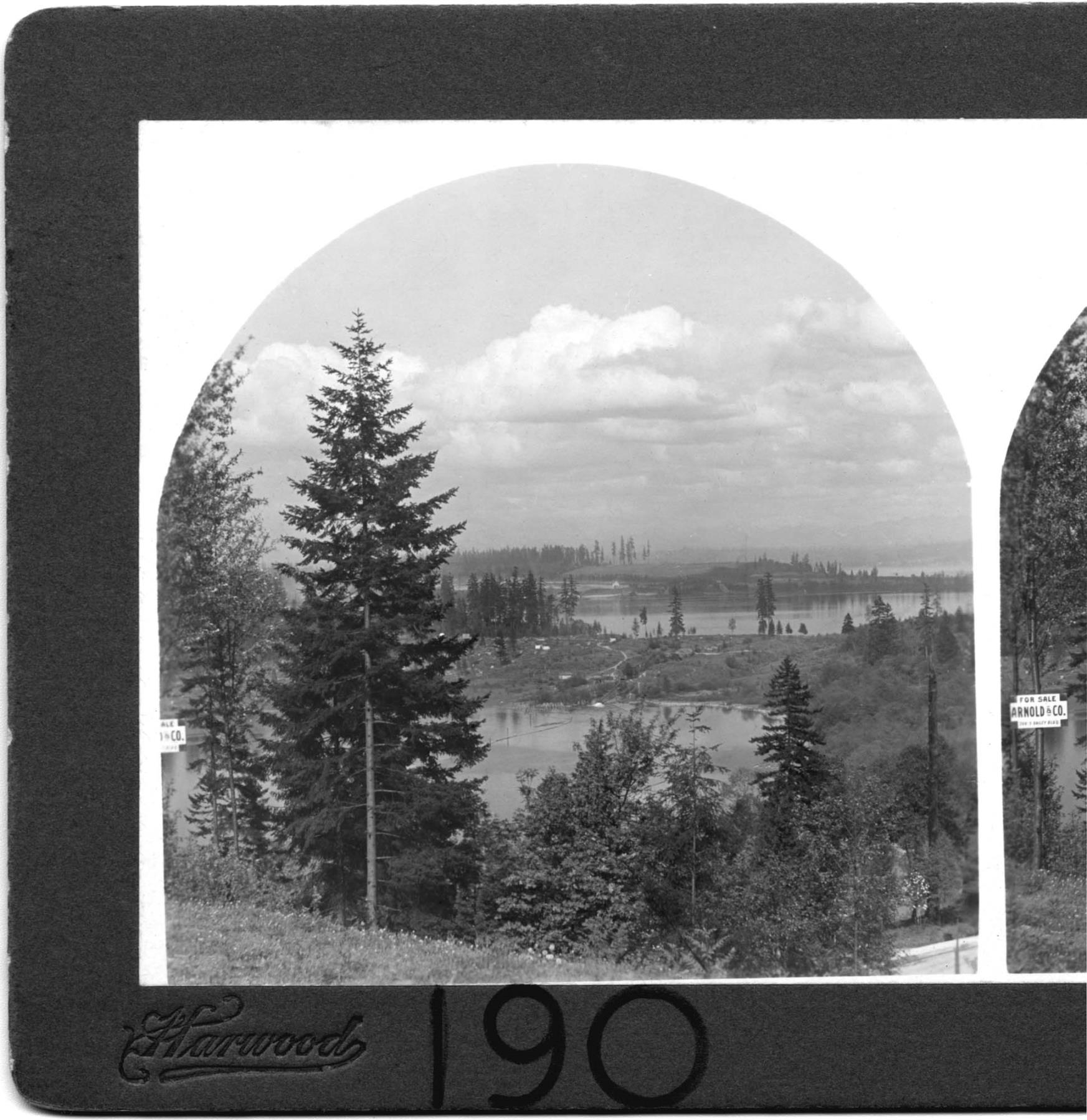 Image of Portage Bay and Lake Washington from west, Seattle, 1908