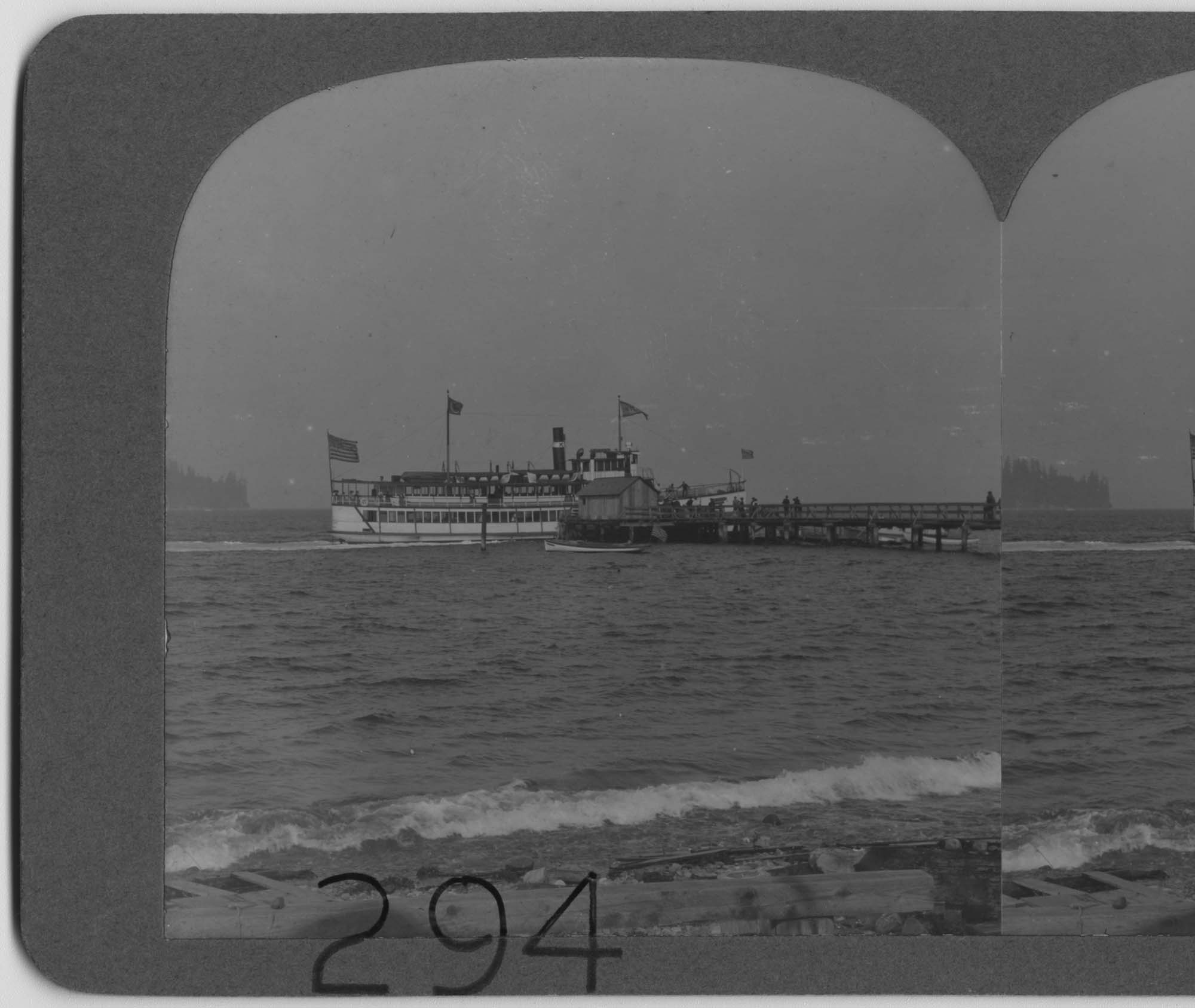 Image of S.S. Kitsap docked at Harper dock, 1908