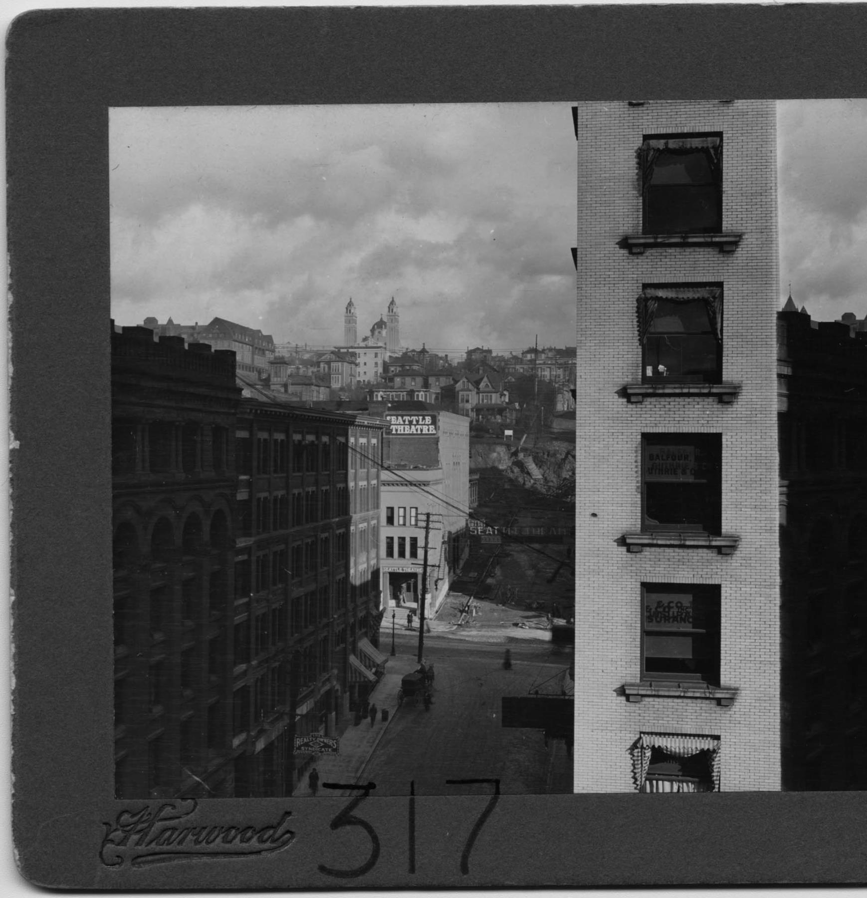 Image of Cherry Street and Second Avenue, Seattle, circa 1908