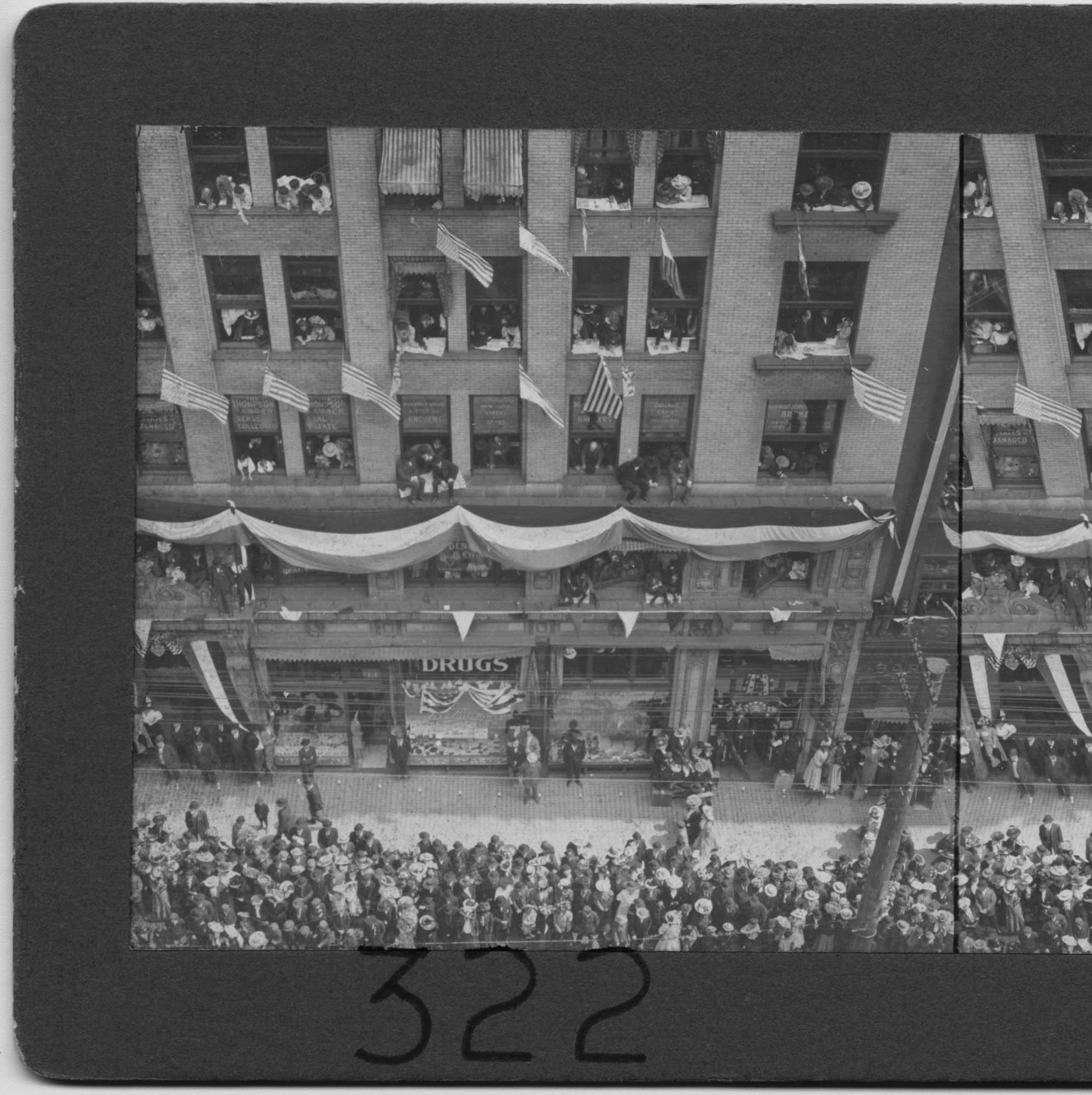 Image of Naval parade spectators, Seattle, 1908