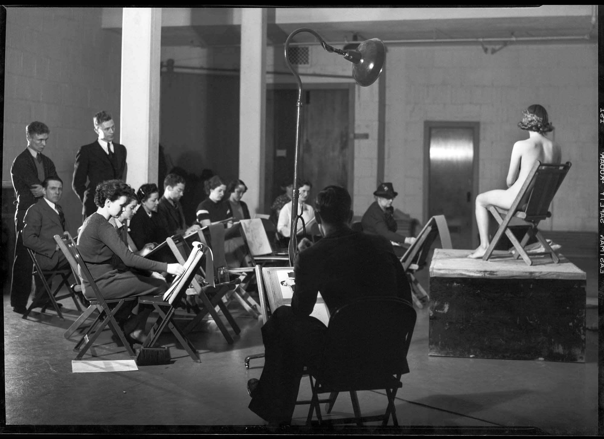 Image of Life drawing class, Seattle, circa 1930