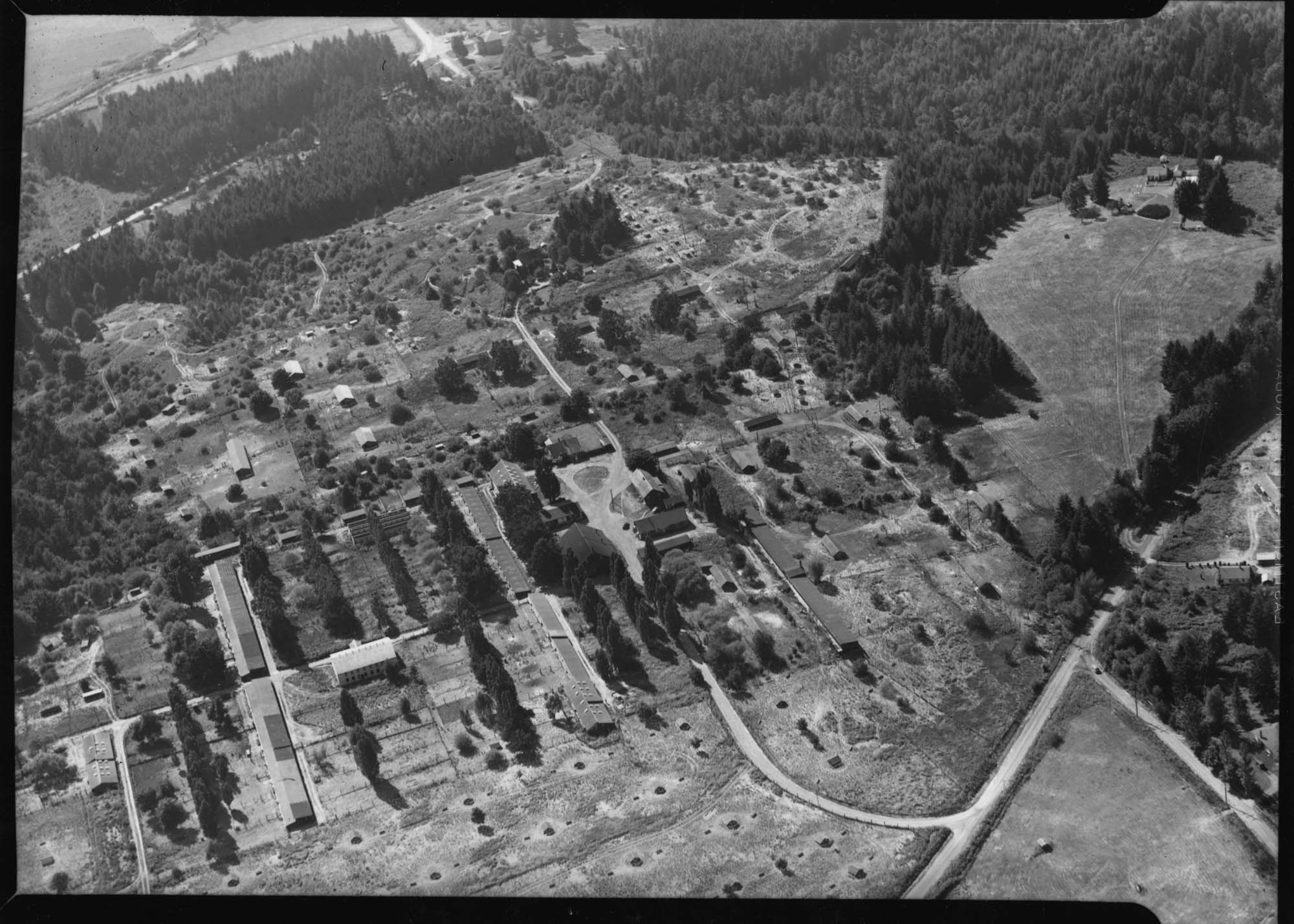 Image of Aerial of Hollywood Chicken Farm, Woodinville, 1940