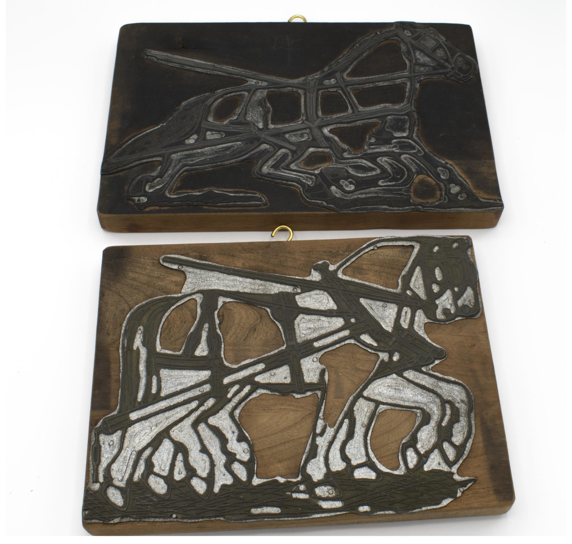 Image of Printing plates on wood blocks made for Duncan & Sons Saddlery catalogs, 1907