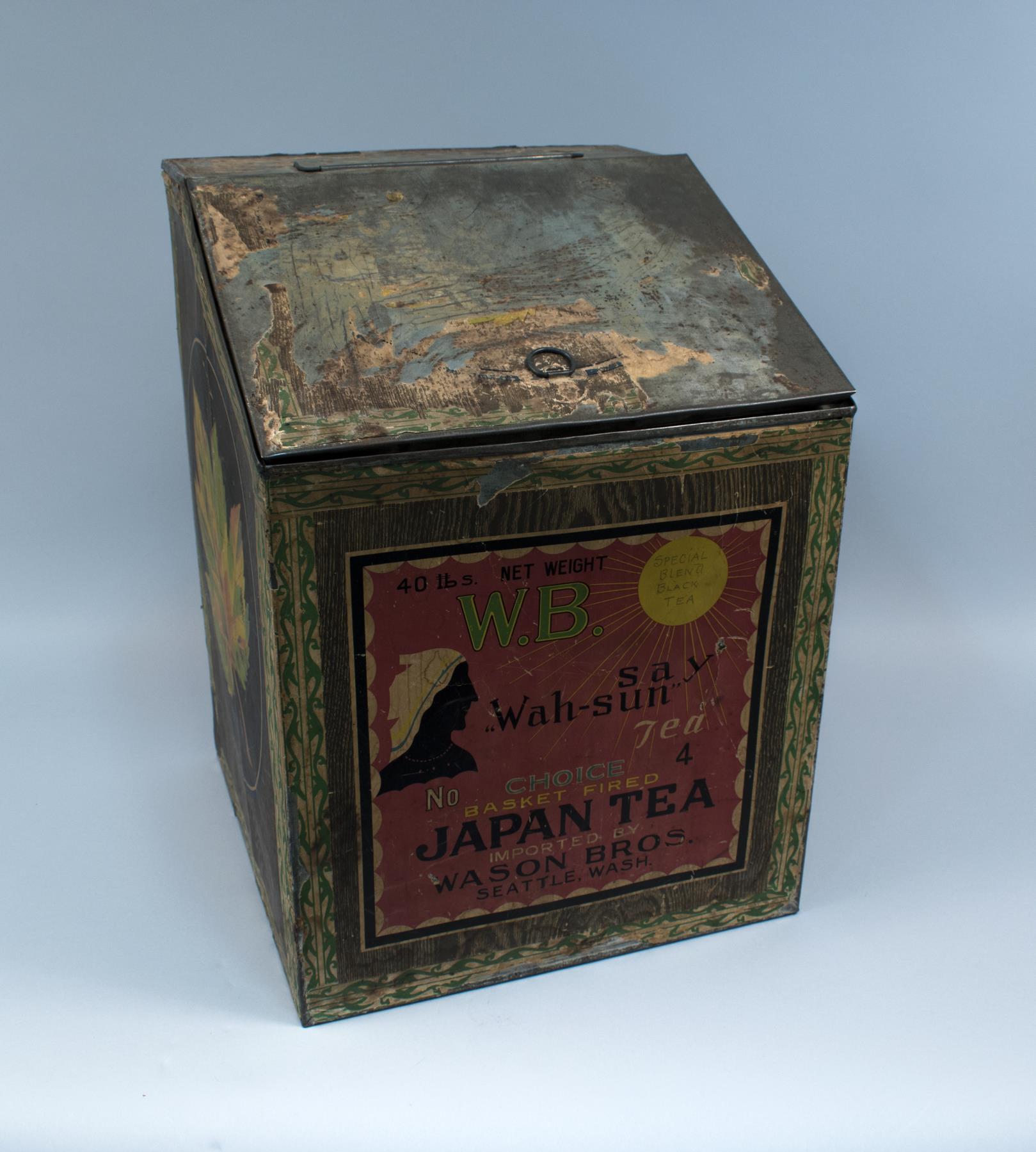 Image of Wah-sun Tea cannister, ca. 1900-1920