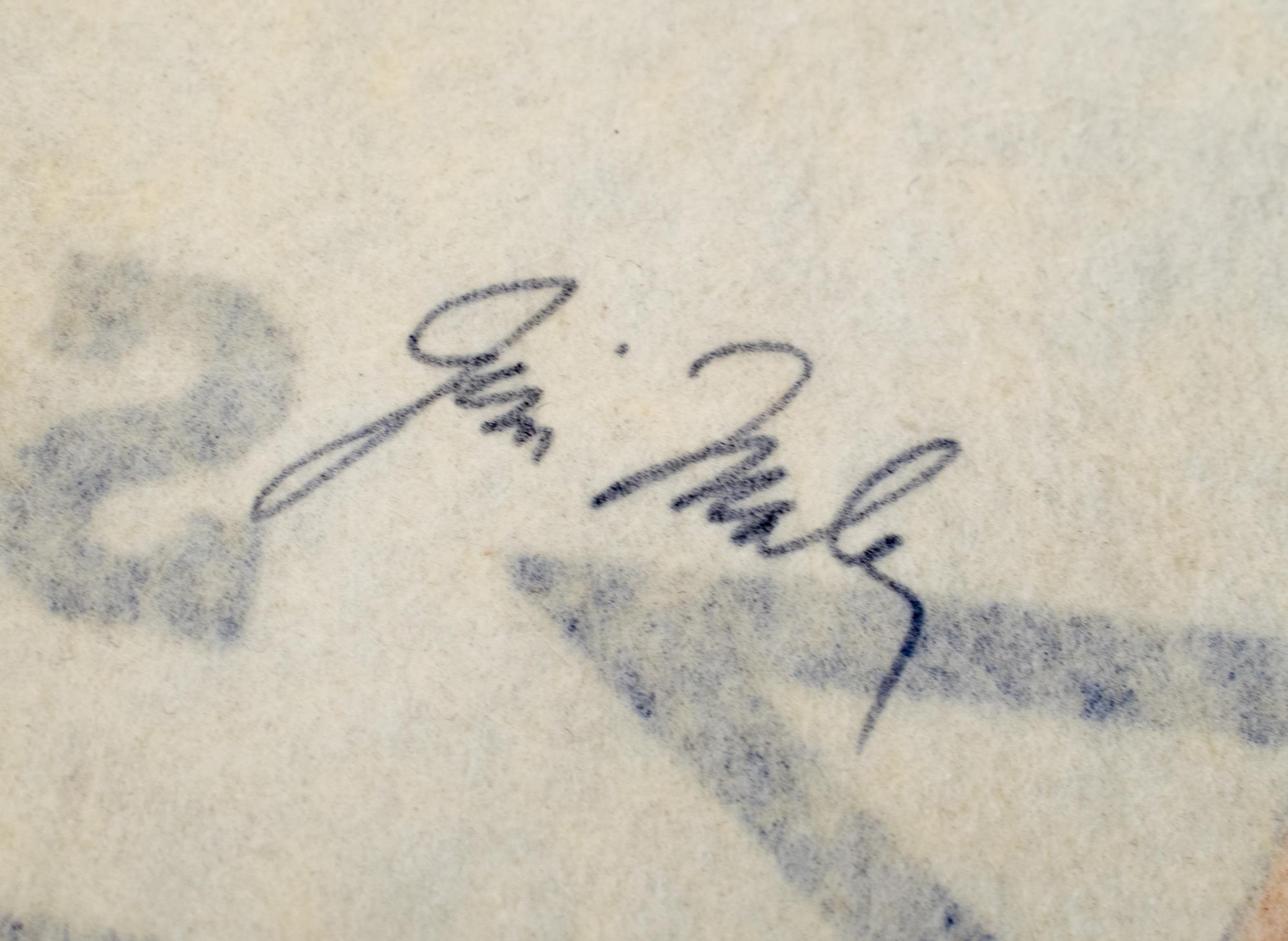 Image of Seattle Mariners Baseball Club pennant, signed on back by Jim Maler, a rookie player, ca. 1981