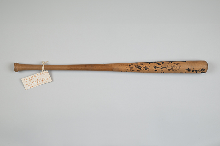 Image of Signed baseball bat from when the University of Washington baseball team went to Japan in 1926