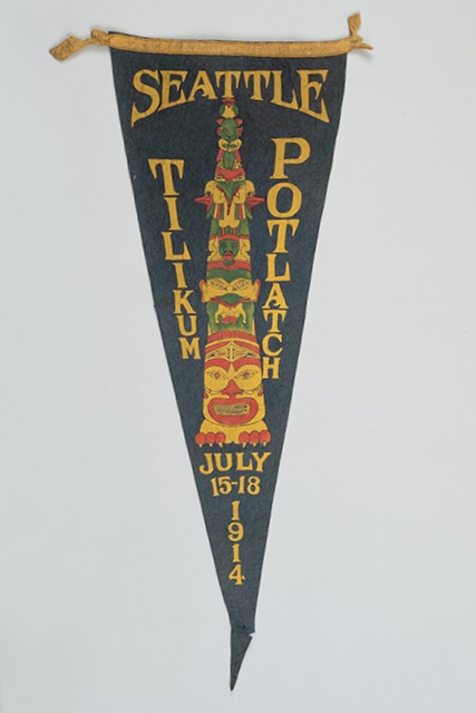 Image of Souvenir pennant from the Seattle Tilikum Potlatch, 1914