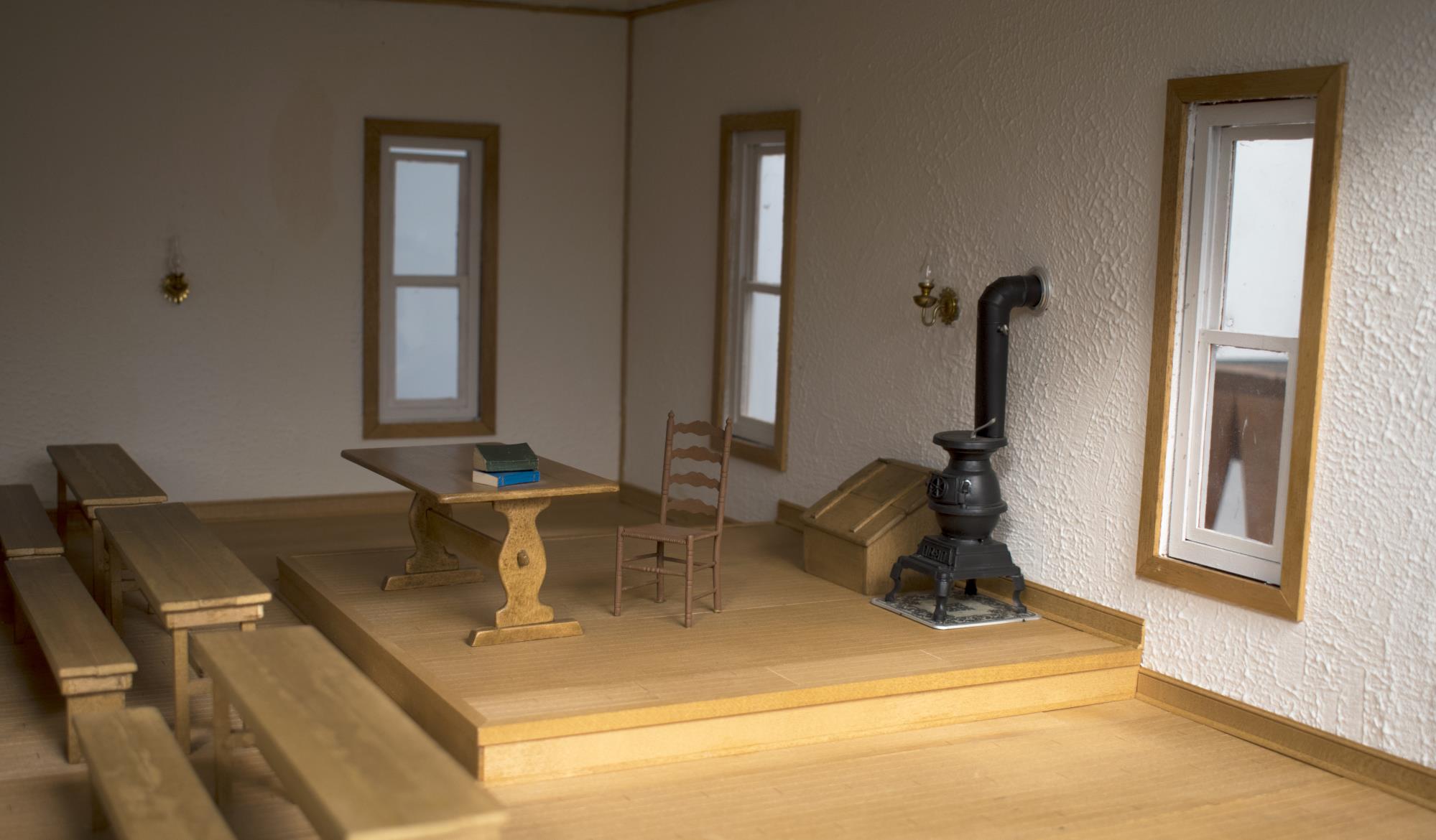 Image of Miniature model made in 1980 of Central School which was established in 1870