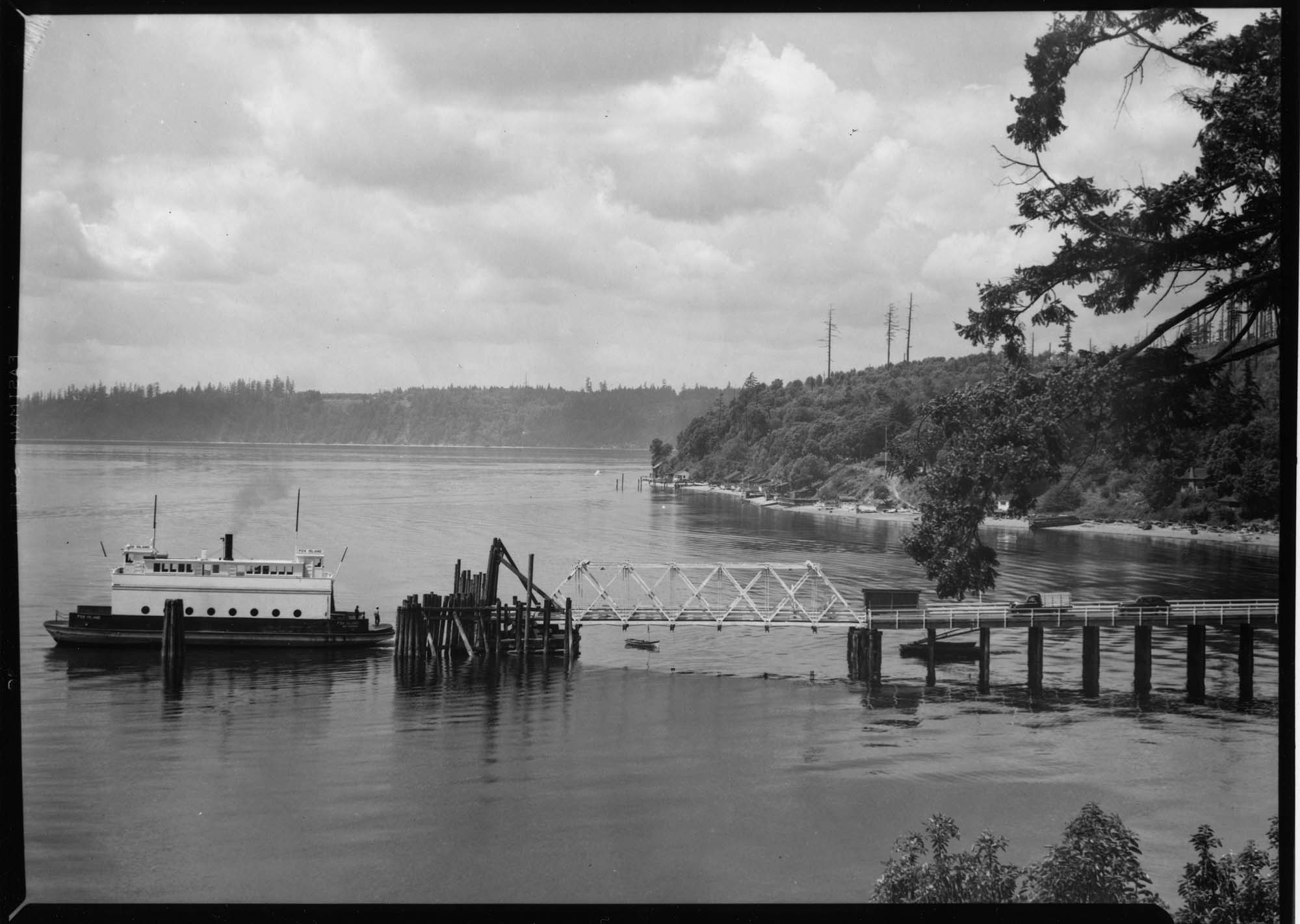 Image of Ferry at dock, Vashon Island, circa 1941