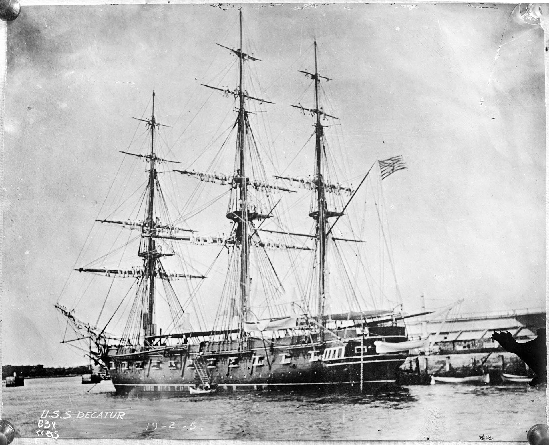 Image of U.S.S. Decatur, circa 1850