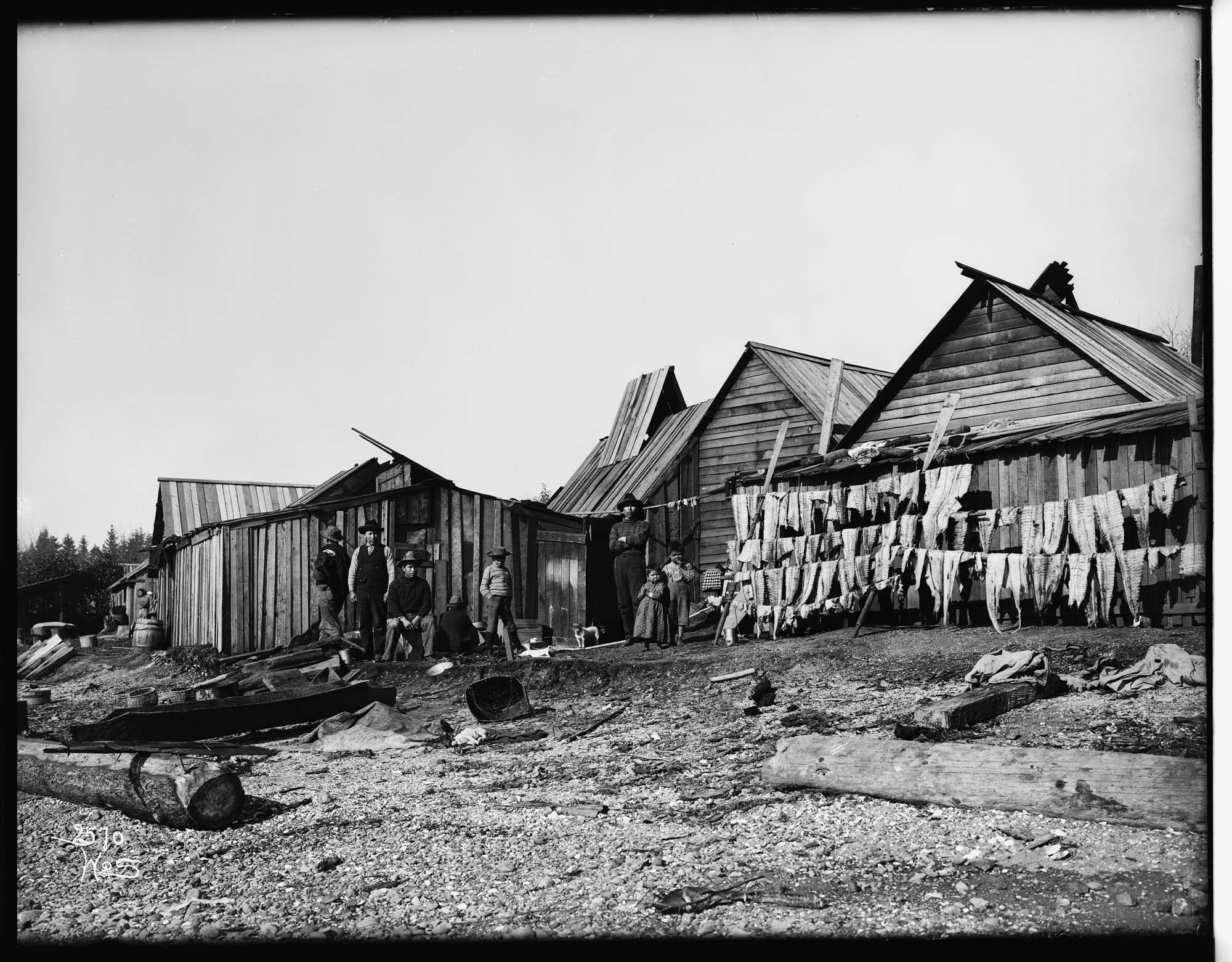 Image of Fishing camp at Eagle Harbor on Bainbridge Island, circa 1905