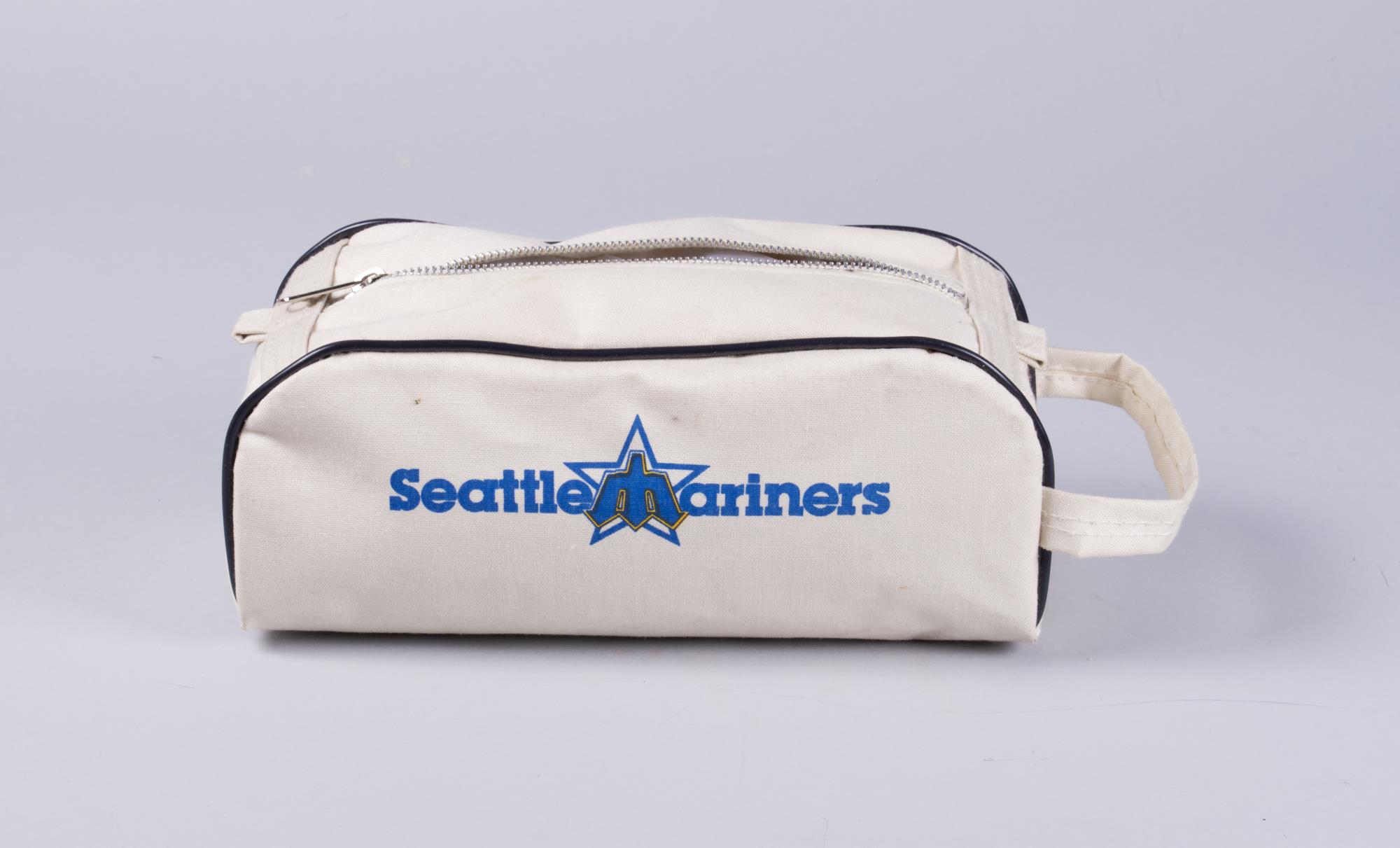 Image of Canvas bag with Seattle Mariners logo, ca. 1980s