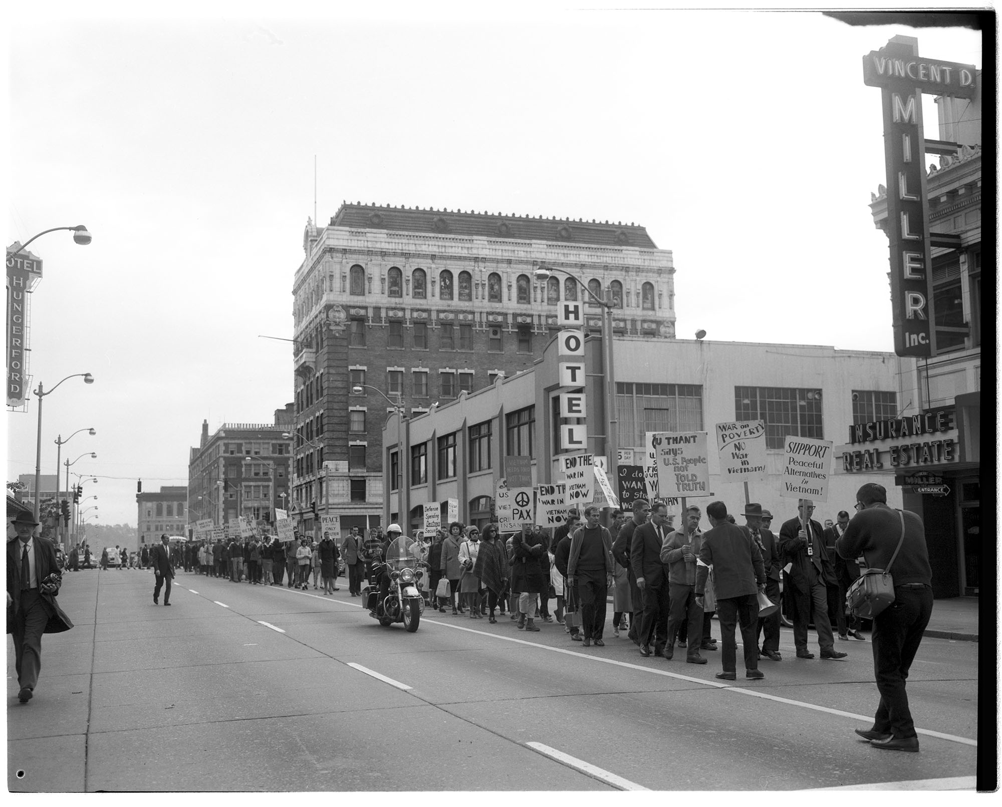Image of March against the Vietnam War, Seattle, October 16, 1965