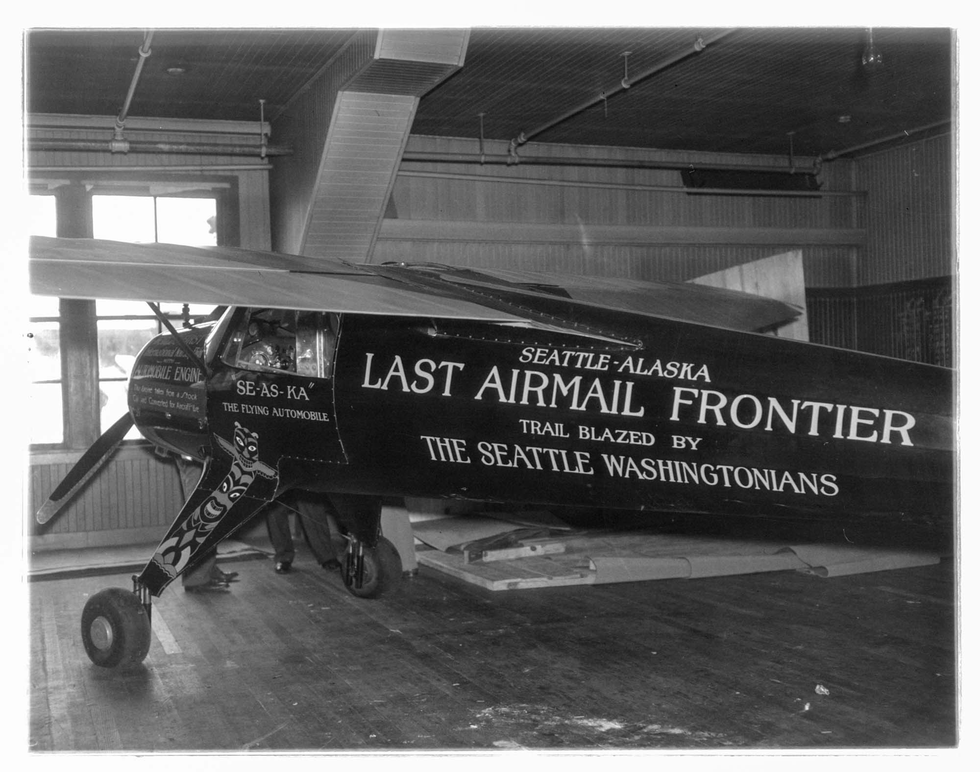 Image of Swanson and Fahlin SF-2 aircraft known as the “SE-AS-KA,” 1936