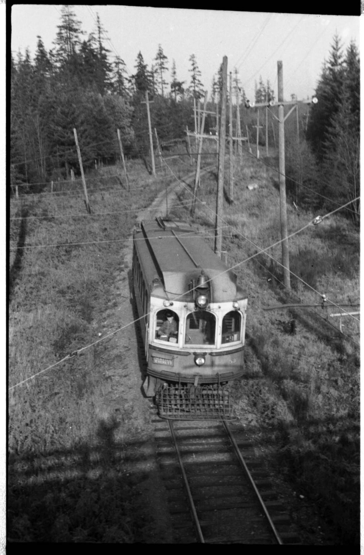 Image of Seattle-Everett Interurban Car 53, February 6, 1939