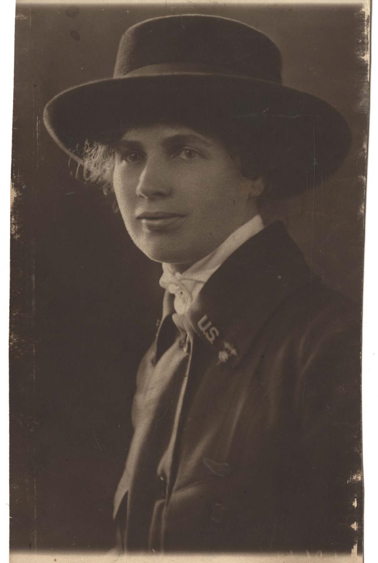 Image of Portrait of Abbie Ewart in her Army nurse's uniform, circa 1918