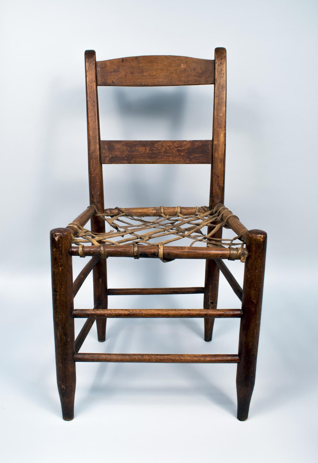Image of Slat back side chair made by Henry Van Asselt for the Maple family, 1870s