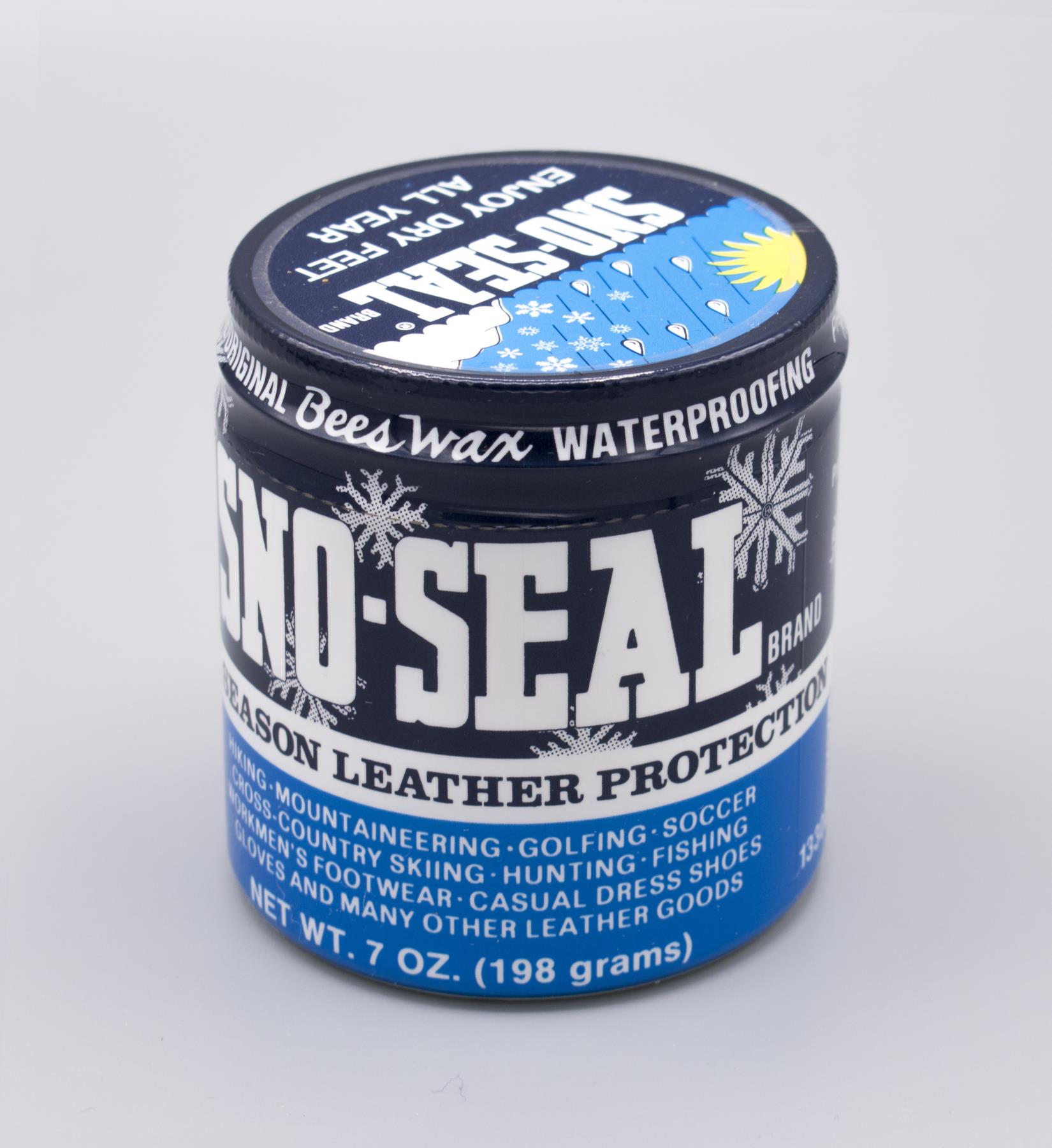 Image of Jar of Sno-Seal waterproofing sealer for leather, 1991
