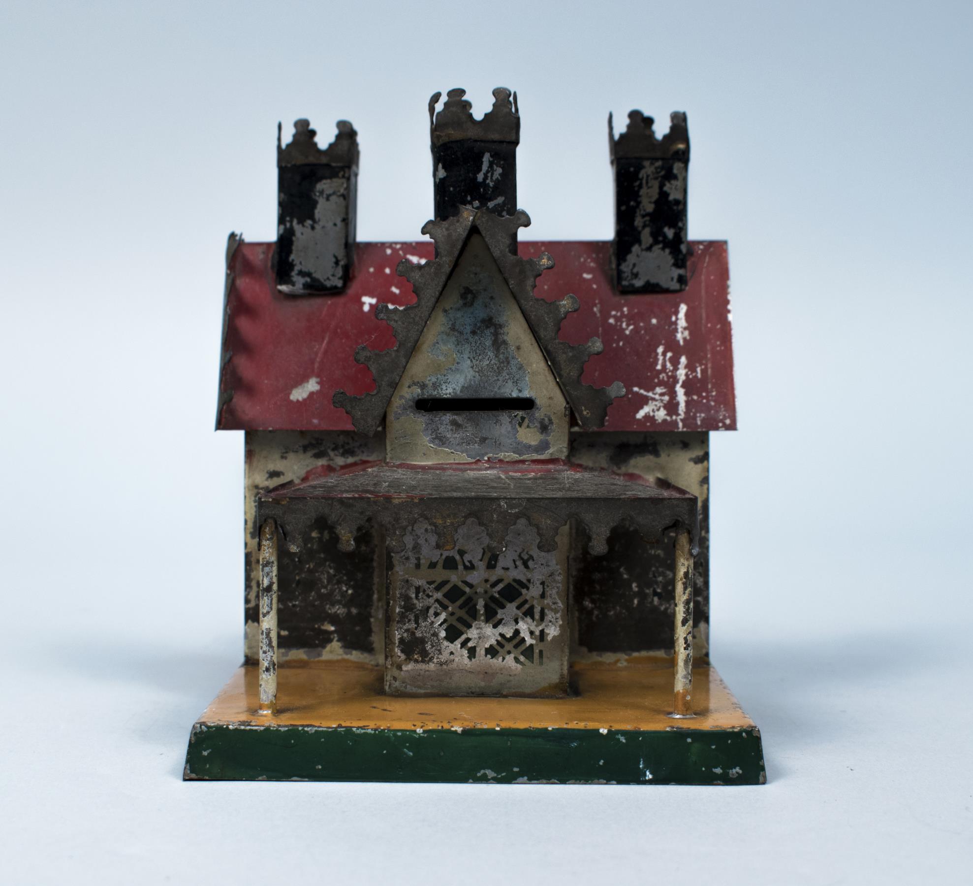 Image of Toy bank in the shape of a Victorian house, 1880s