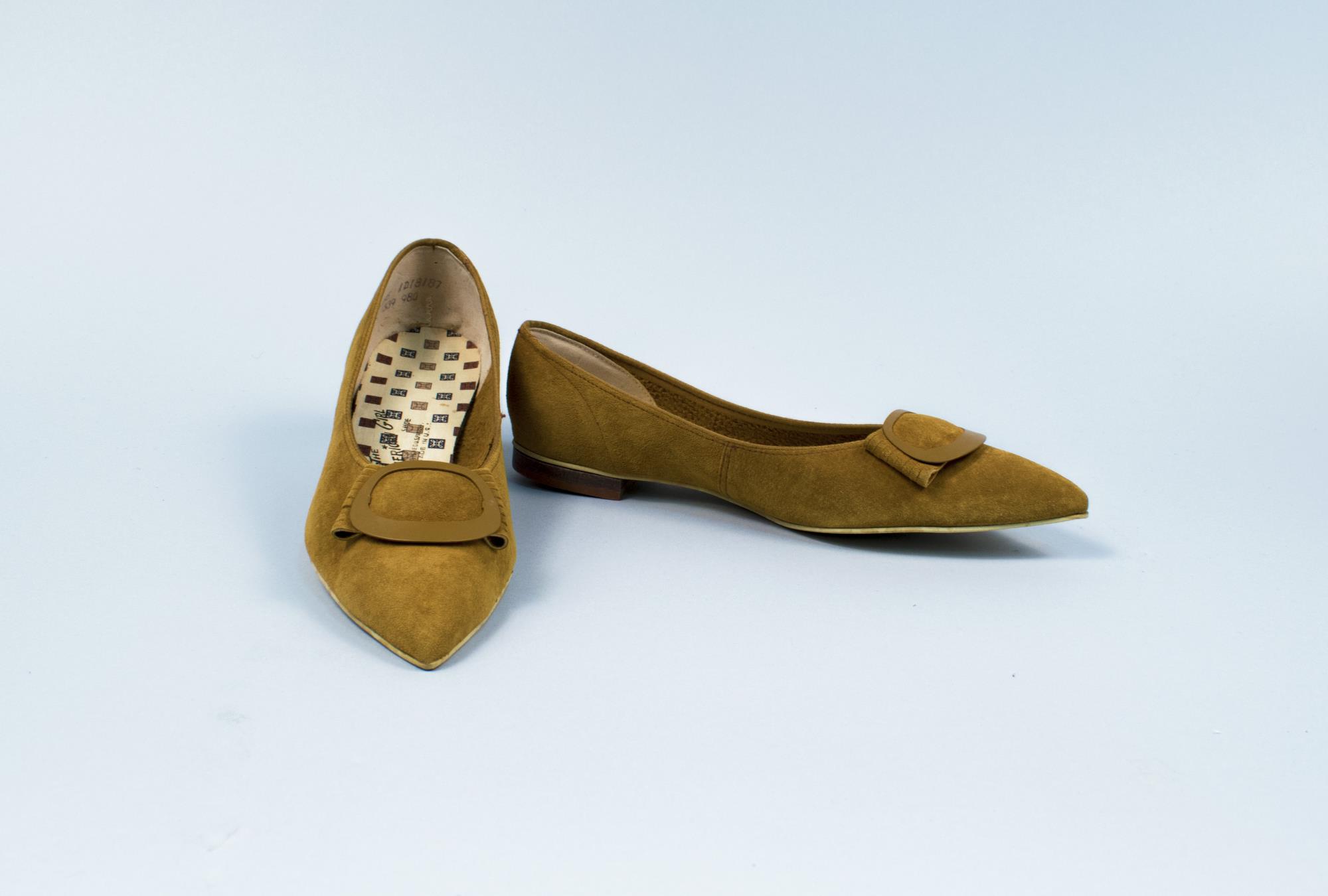 Image of Pair of suede casual flats, early 1960s