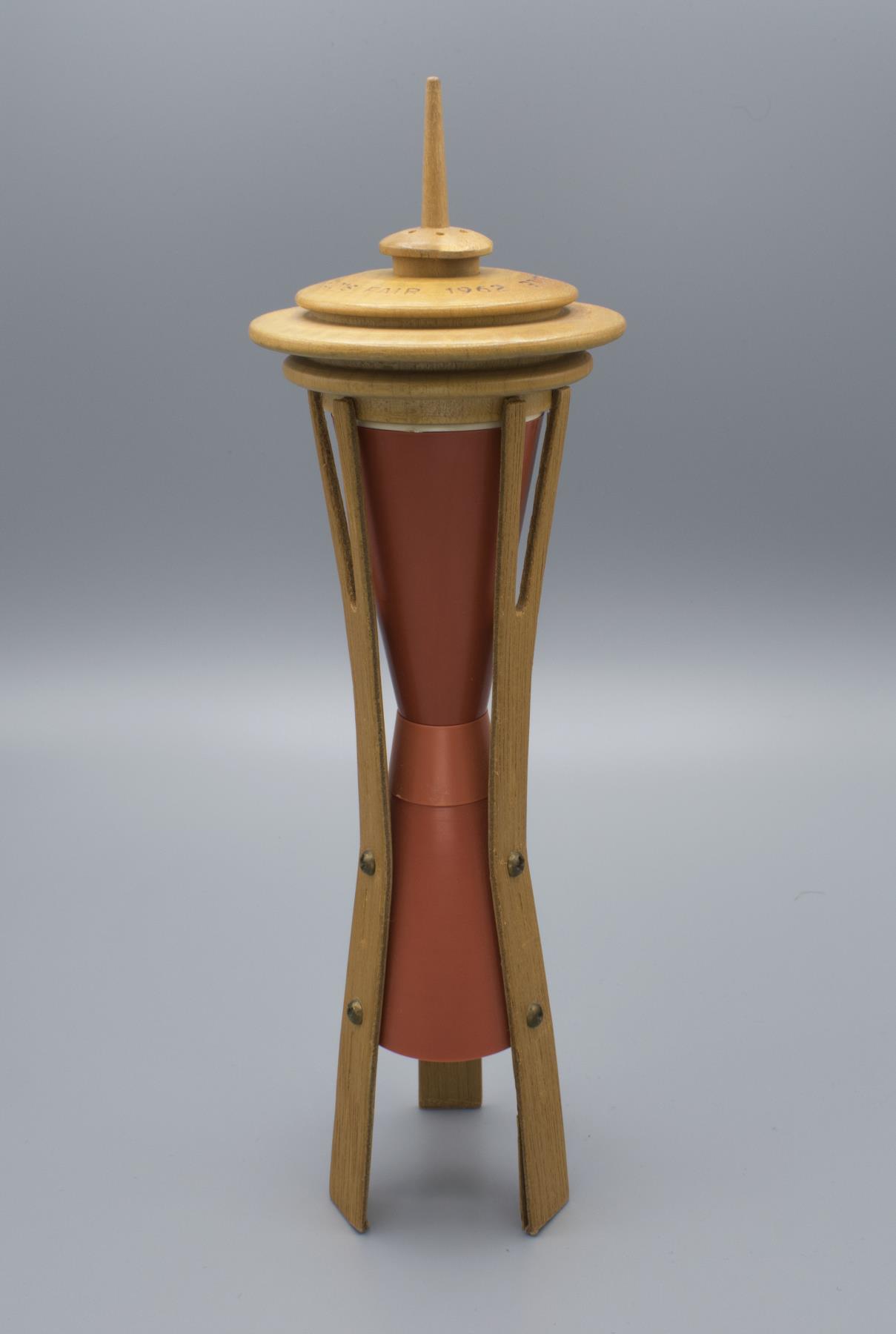 Image of Space Needle pepper mill, souvenir from the Seattle World's Fair, 1962
