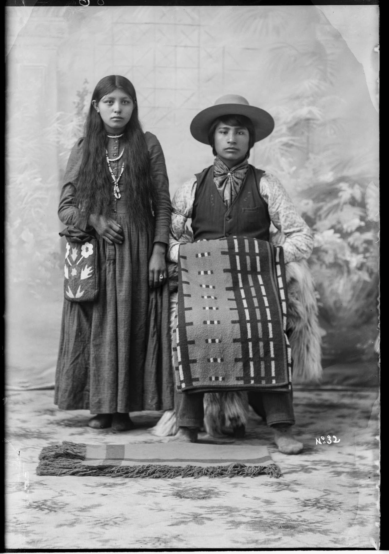 Image of Portrait of young couple, Yakima, circa 1900