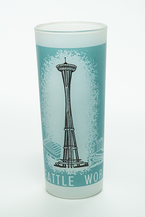 Image of One of a set of eight glass tumblers, souvenirs from Century 21, Seattle World's Fair, 1962