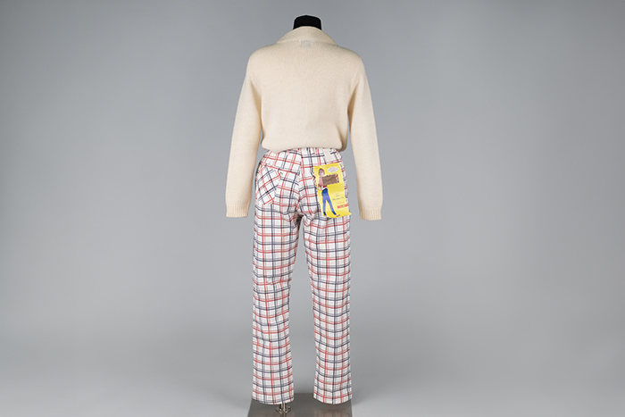 Image of Wrangler jeans in white, red, and blue, 1967