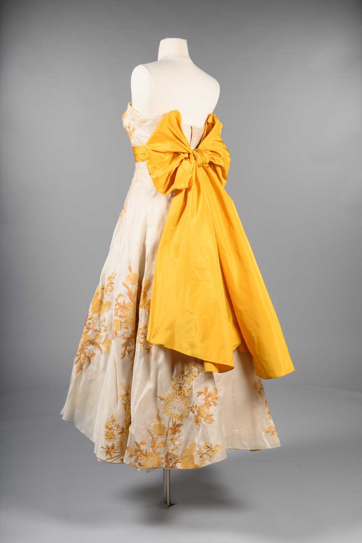 Image of Evening gown with taffeta bow from Frederick & Nelson, ca. 1955